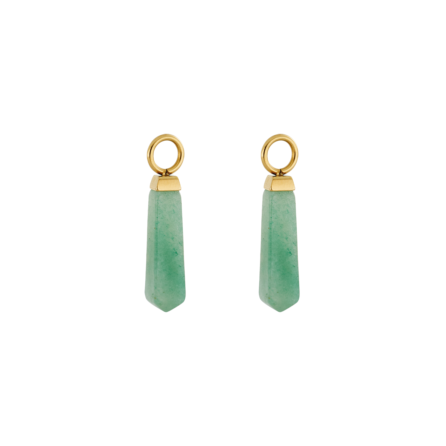 EAR ME UP Charm Obelisk Gold-Grün von COEUR DE LION