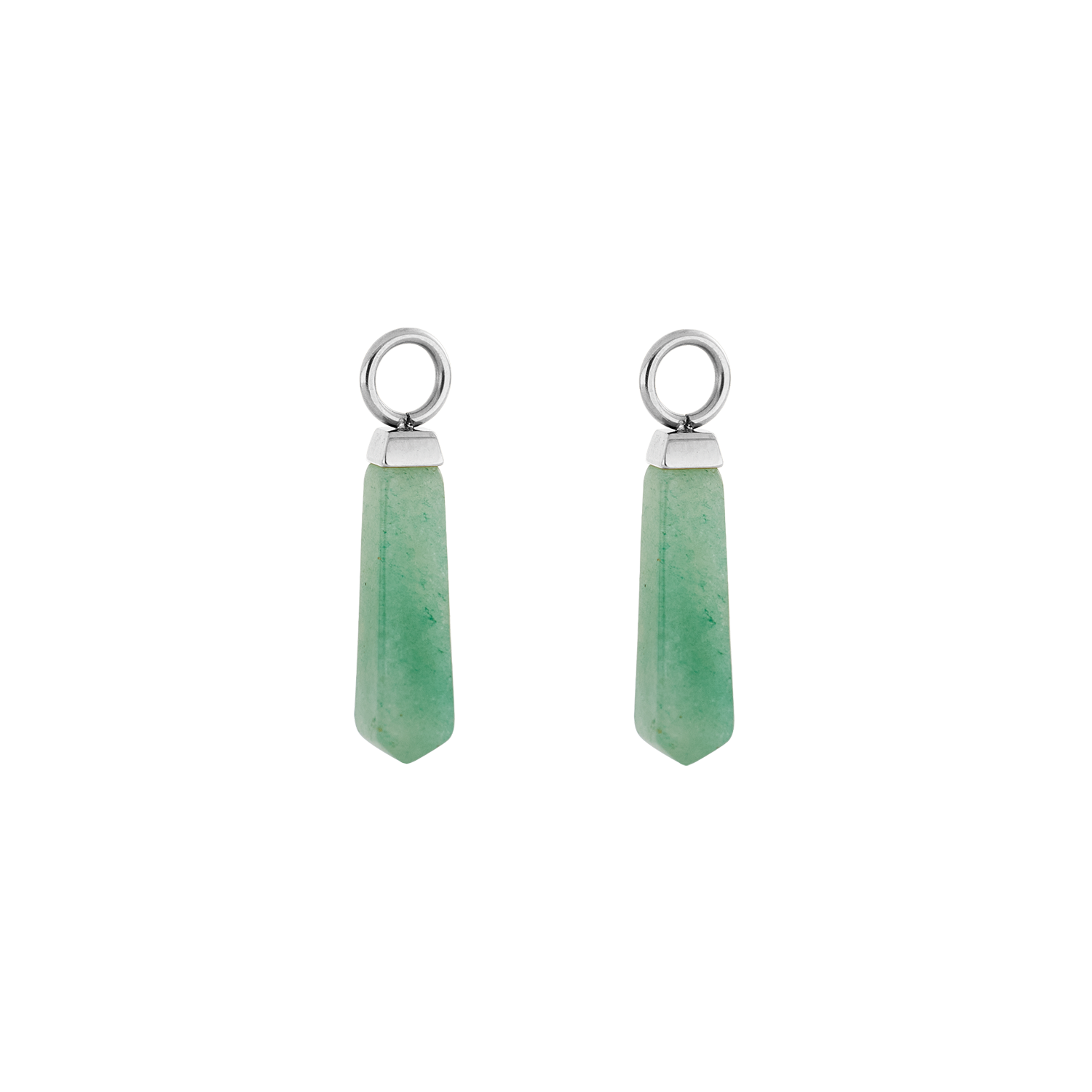EAR ME UP Charm Obelisk Silber-Grün von COEUR DE LION