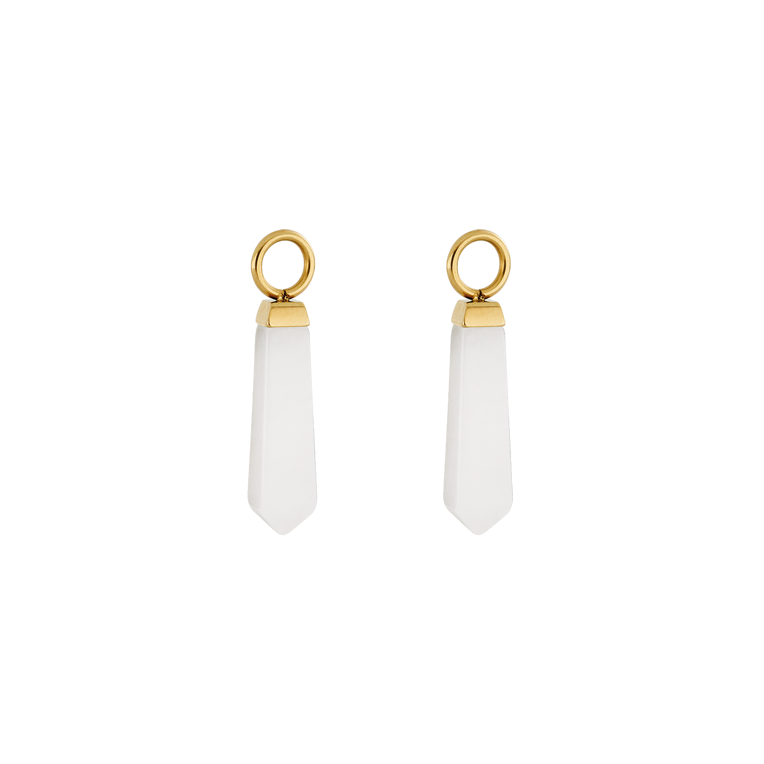 EAR ME UP Charm Obelisk Gold-Weiß von COEUR DE LION