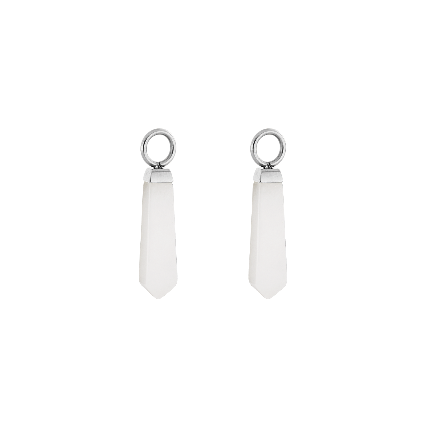 EAR ME UP Charm Obelisk Silber-Weiß von COEUR DE LION