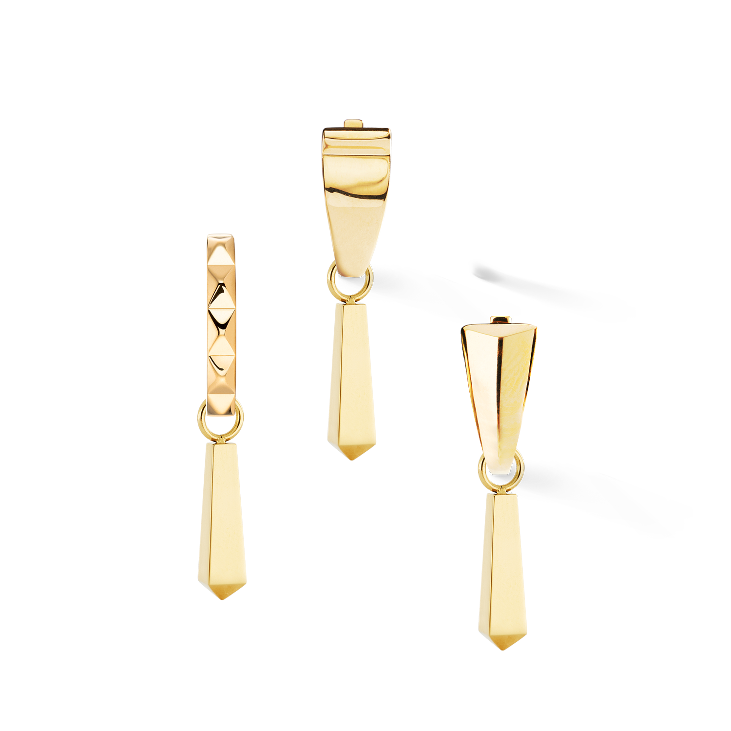 EAR ME UP Charm Obelisk Gold von COEUR DE LION – Tragevariante
