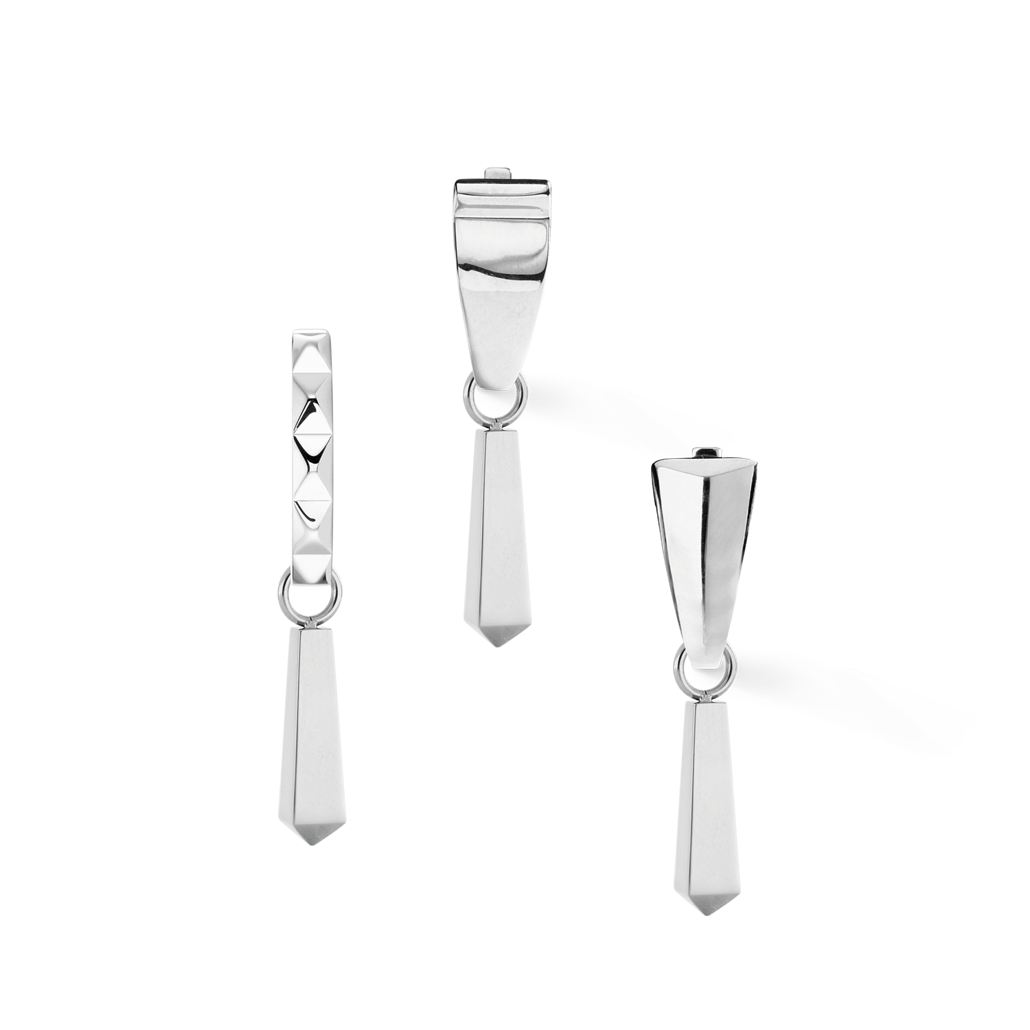 EAR ME UP Charm Obelisk Silber von COEUR DE LION – Tragevariante