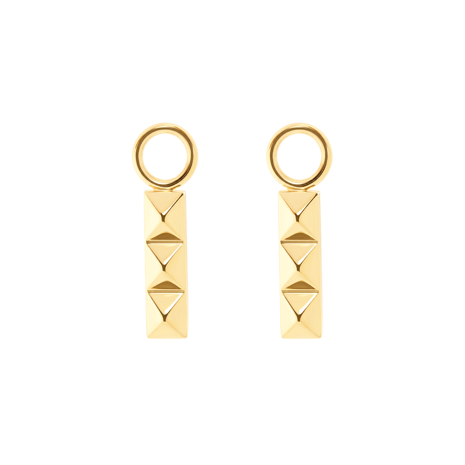 EAR ME UP Charm Spikes Trio Bar gold von COEUR DE LION – Detailaufnahme