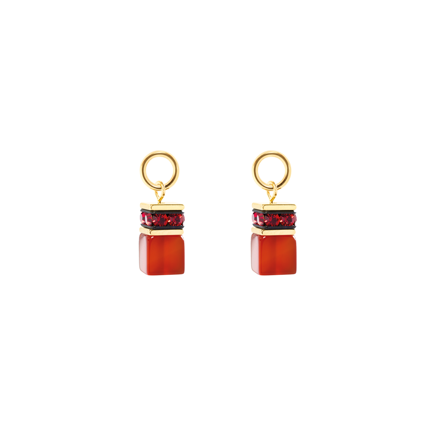 EAR ME UP Charm GeoCUBE® gold-rot von COEUR DE LION