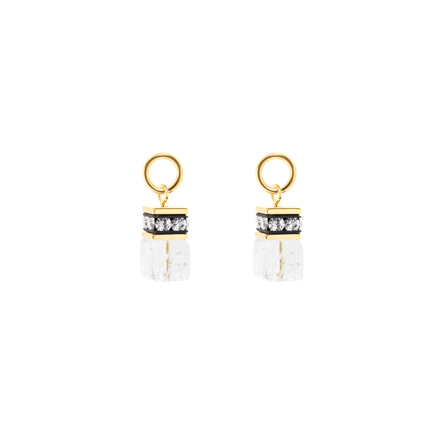 EAR ME UP Charm GeoCUBE® gold-kristall von COEUR DE LION
