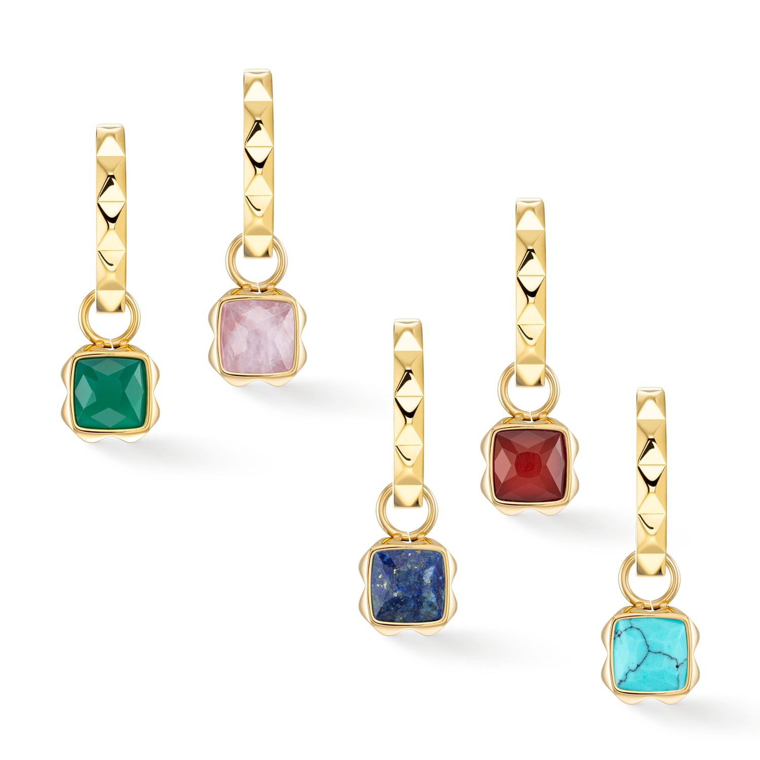 Ohrringe Creole Spikes 23 Gold von COEUR DE LION – Tragevariante