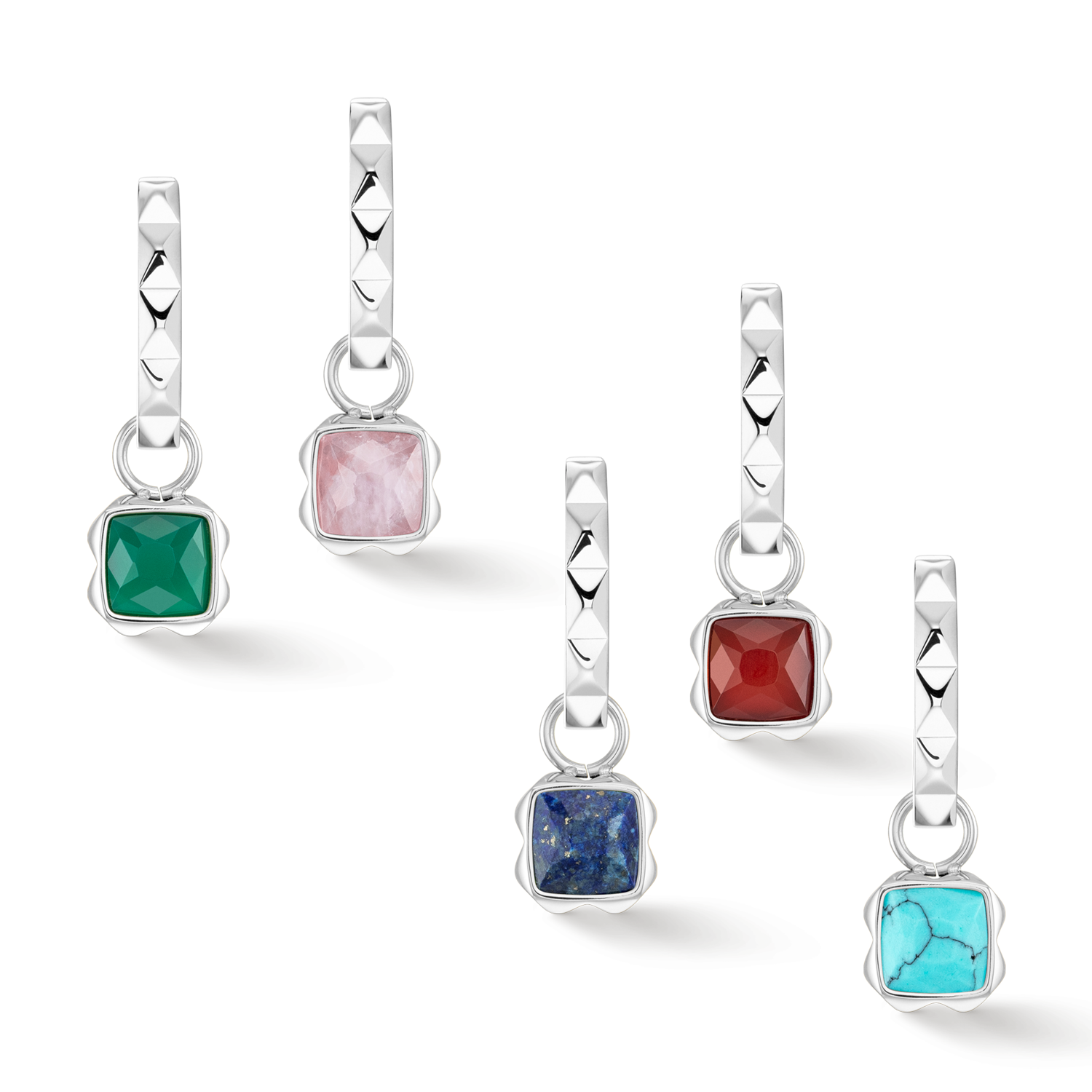 Ohrringe Creole Spikes 23 Silber von COEUR DE LION – Tragevariante