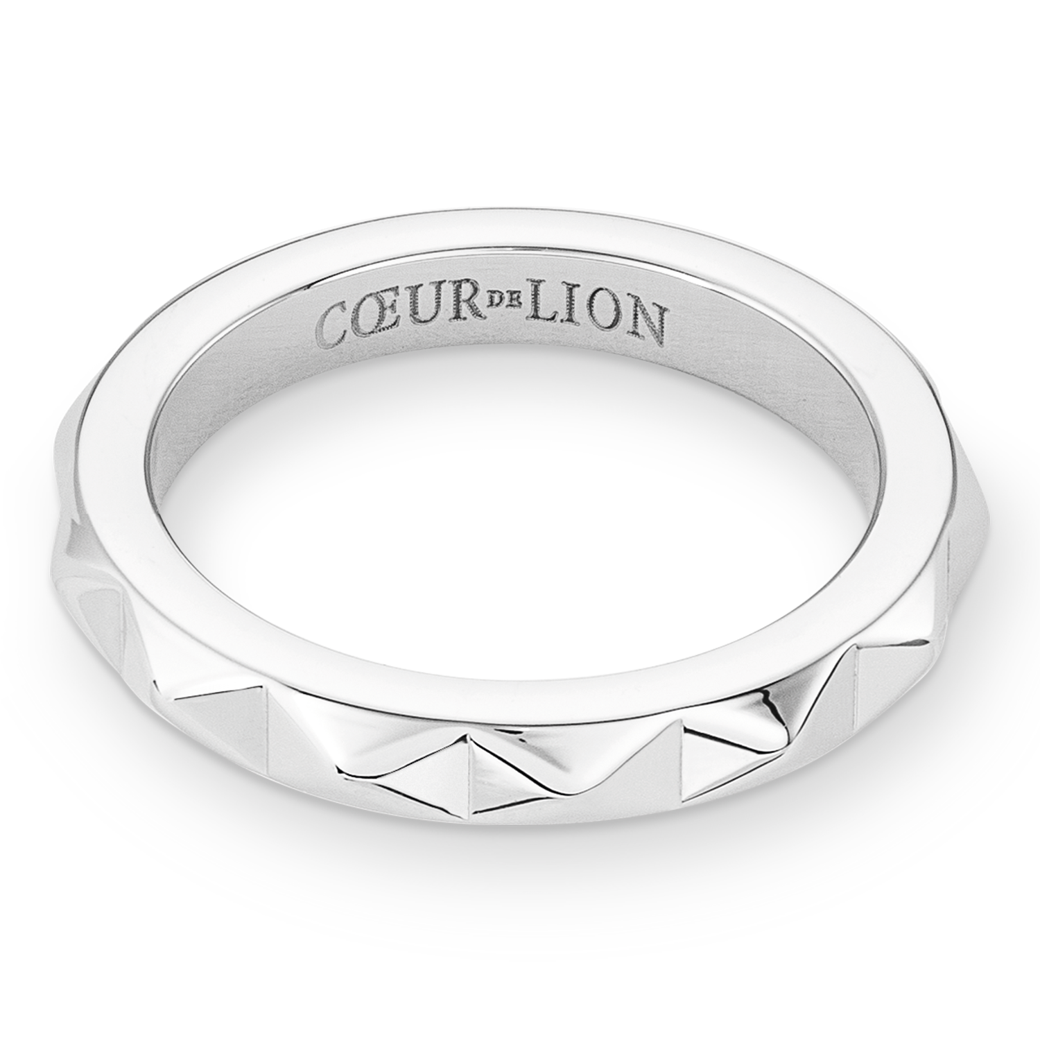 Ring Spikes silber von COEUR DE LION – Detailaufnahme