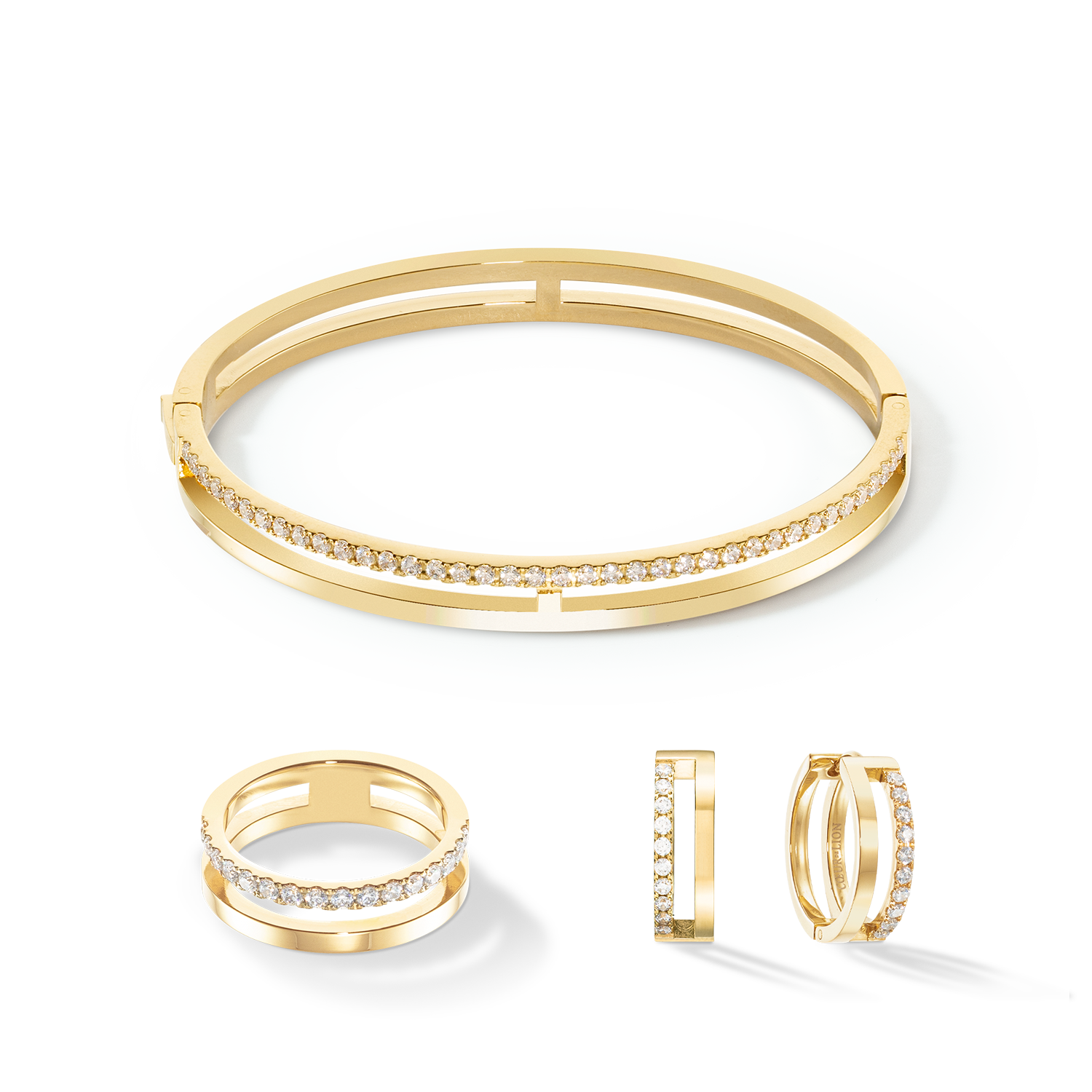 Eternal Unity Armreif gold-kristall von COEUR DE LION – im Set mit passenden Schmuckstücken