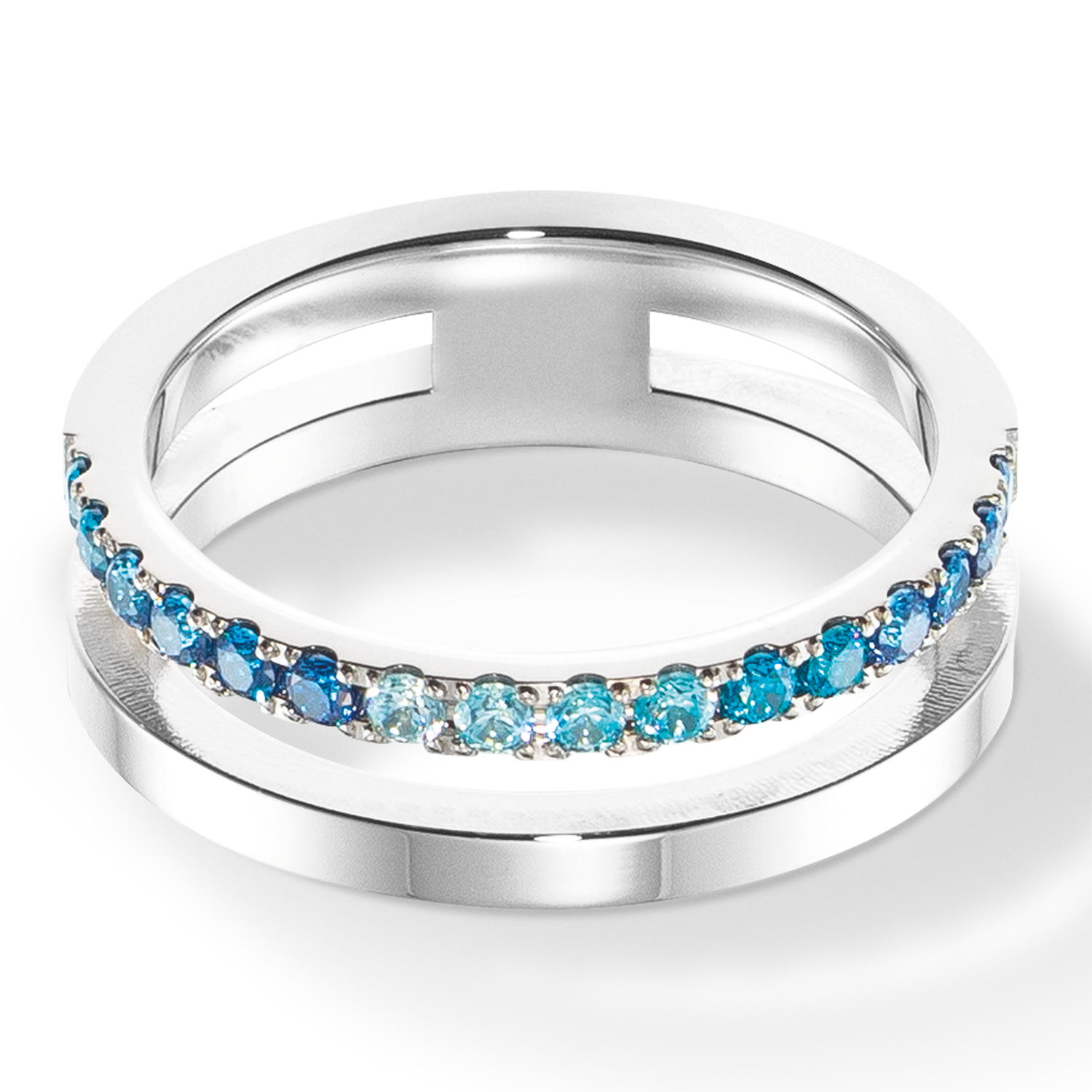 Eternal Unity Ring silber-blau von COEUR DE LION – Detailaufnahme
