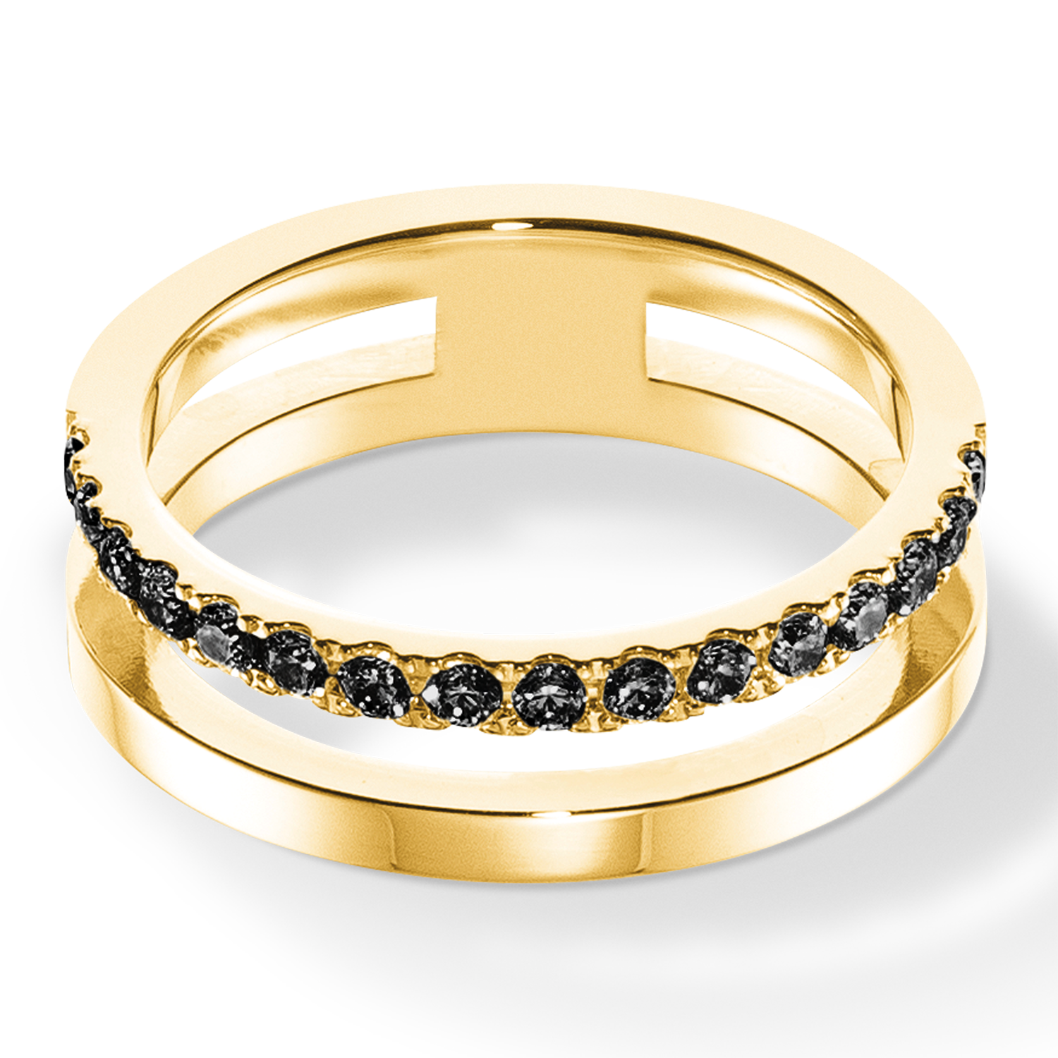 Eternal Unity Ring gold-schwarz von COEUR DE LION – Detailaufnahme