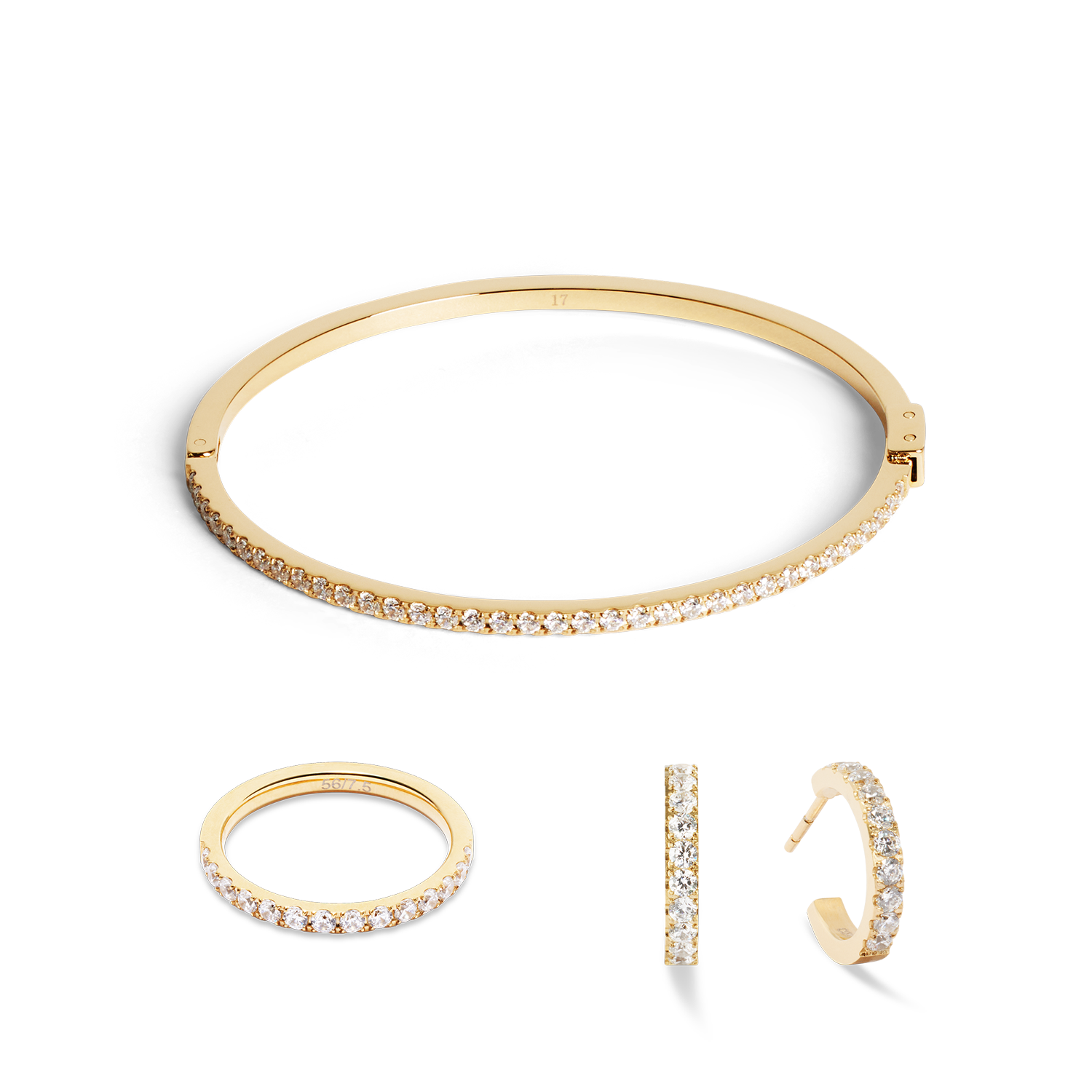 Eternal Love Creole mini gold-kristall von COEUR DE LION – im Set mit passenden Schmuckstücken