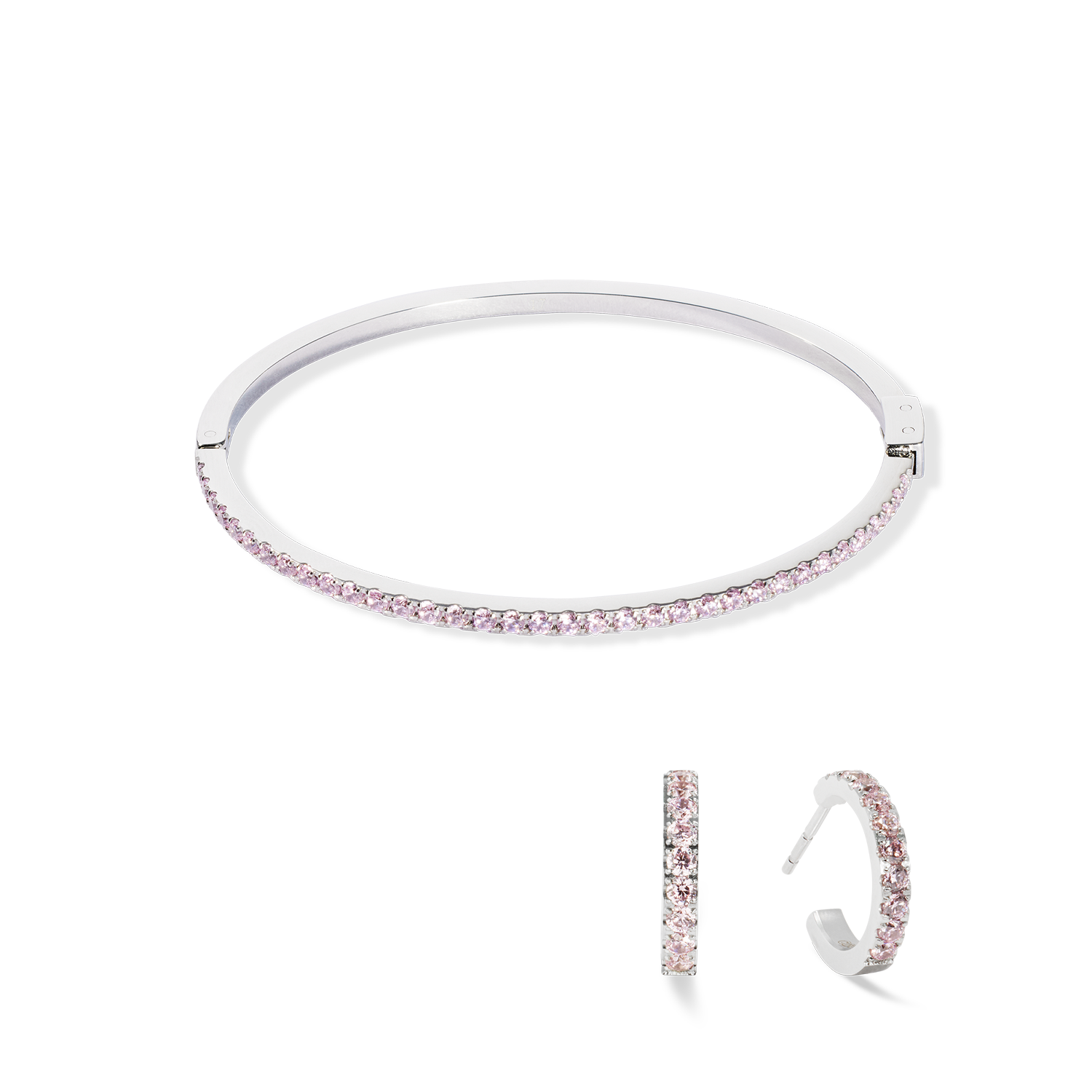 Eternal Love Armreif silber-rosa von COEUR DE LION – im Set mit passenden Schmuckstücken