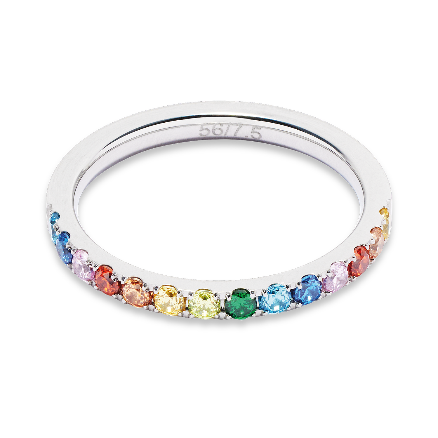 Eternal Love Ring silber-multicolor von COEUR DE LION – Detailaufnahme