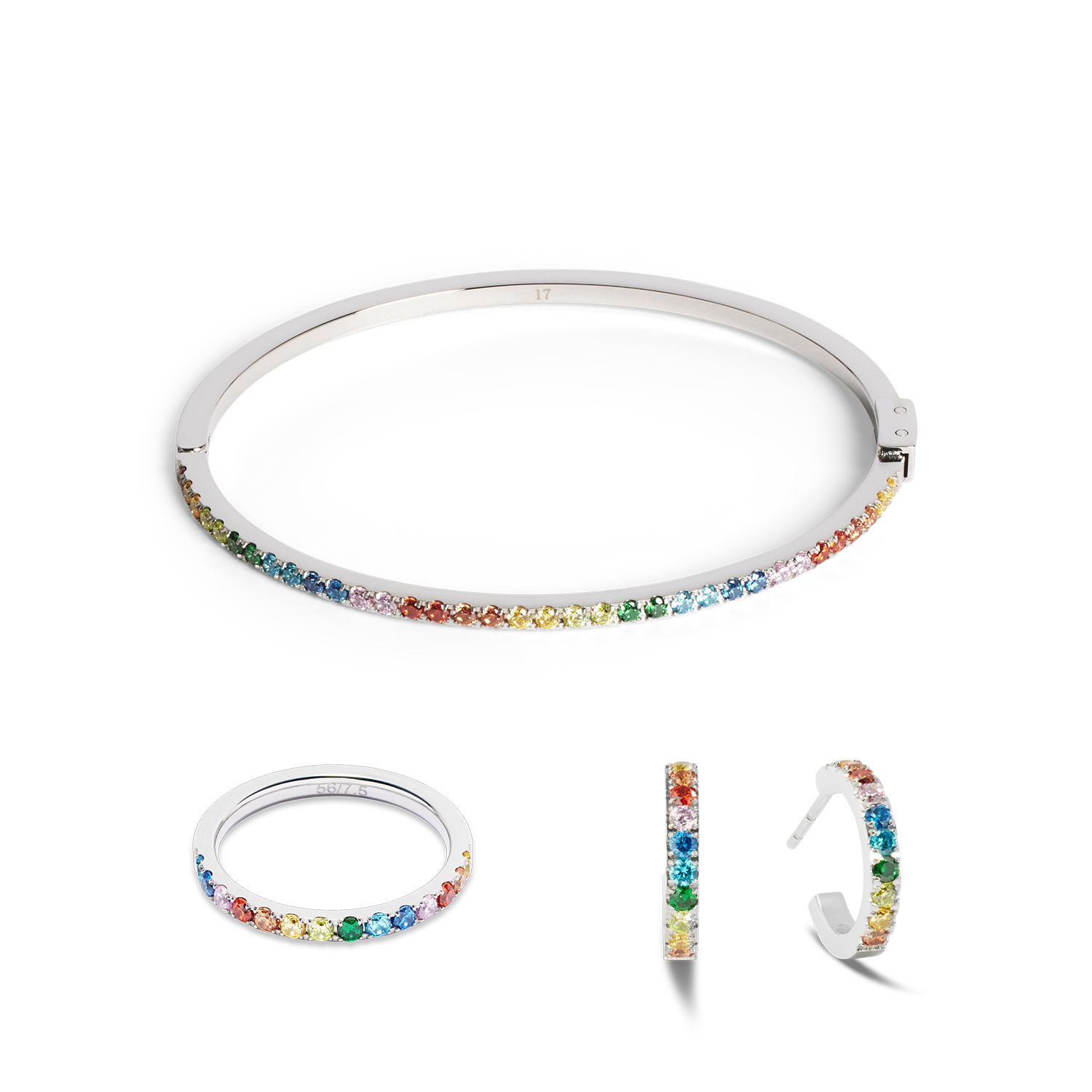 Eternal Love Ring silber-multicolor von COEUR DE LION – im Set mit passenden Schmuckstücken
