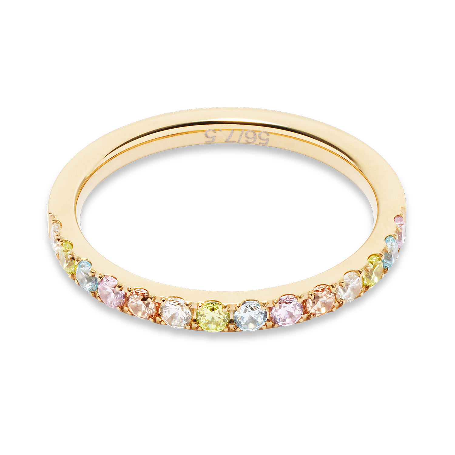 Eternal Love Ring gold-multicolor pastell von COEUR DE LION – Detailaufnahme
