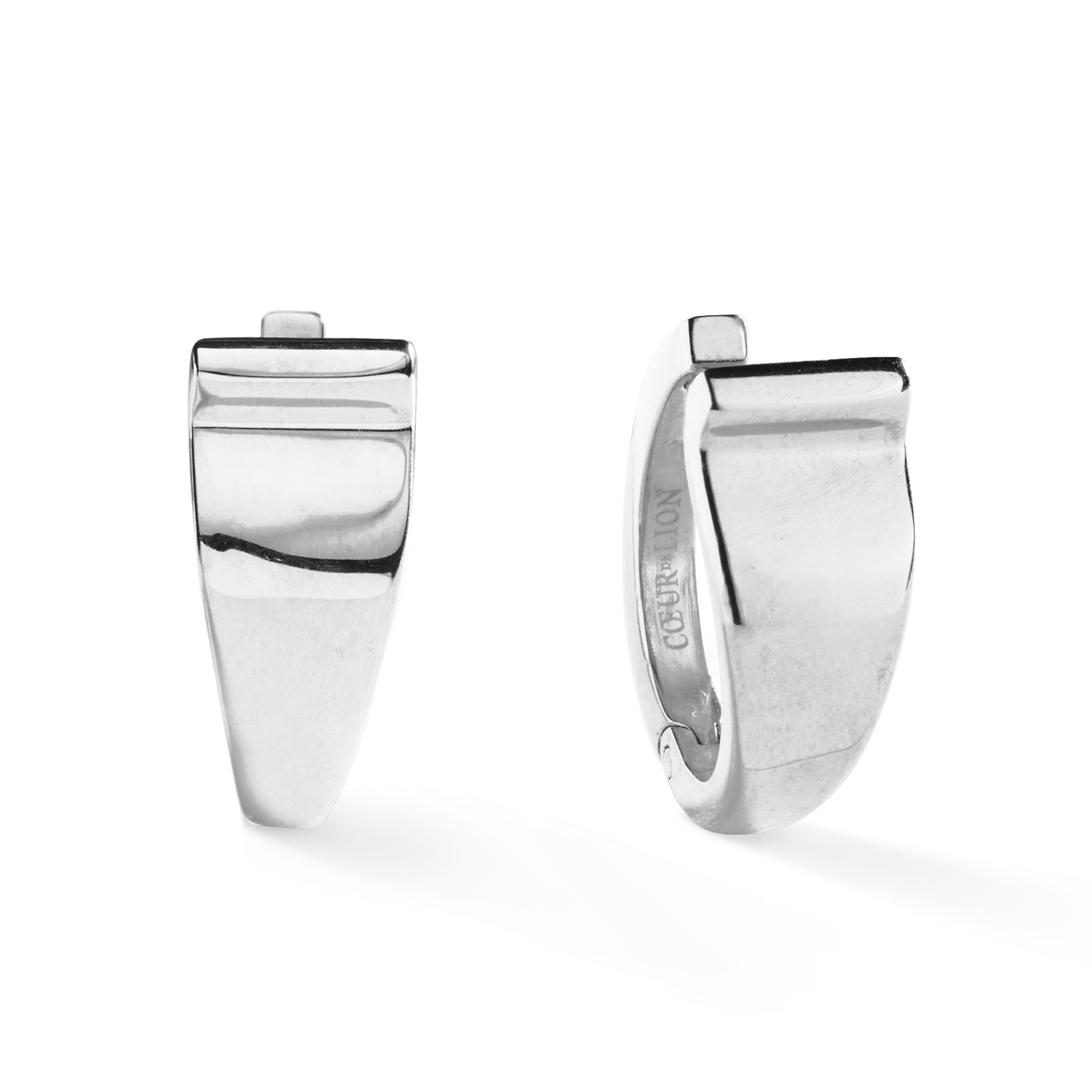EAR ME UP Creole Contour Silber von COEUR DE LION – Detailaufnahme