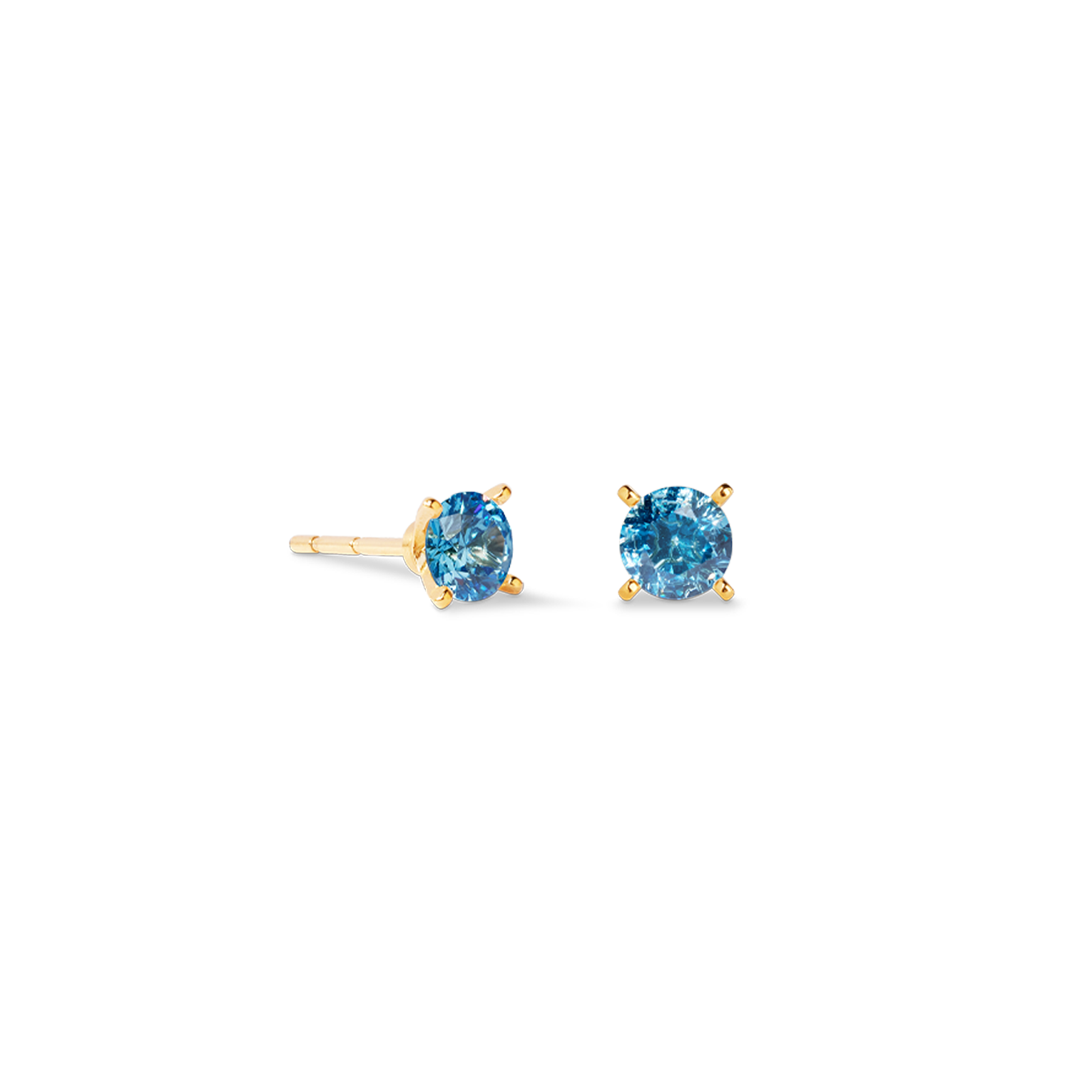 Ohrstecker Glam Dot 5 mm gold-blau von COEUR DE LION