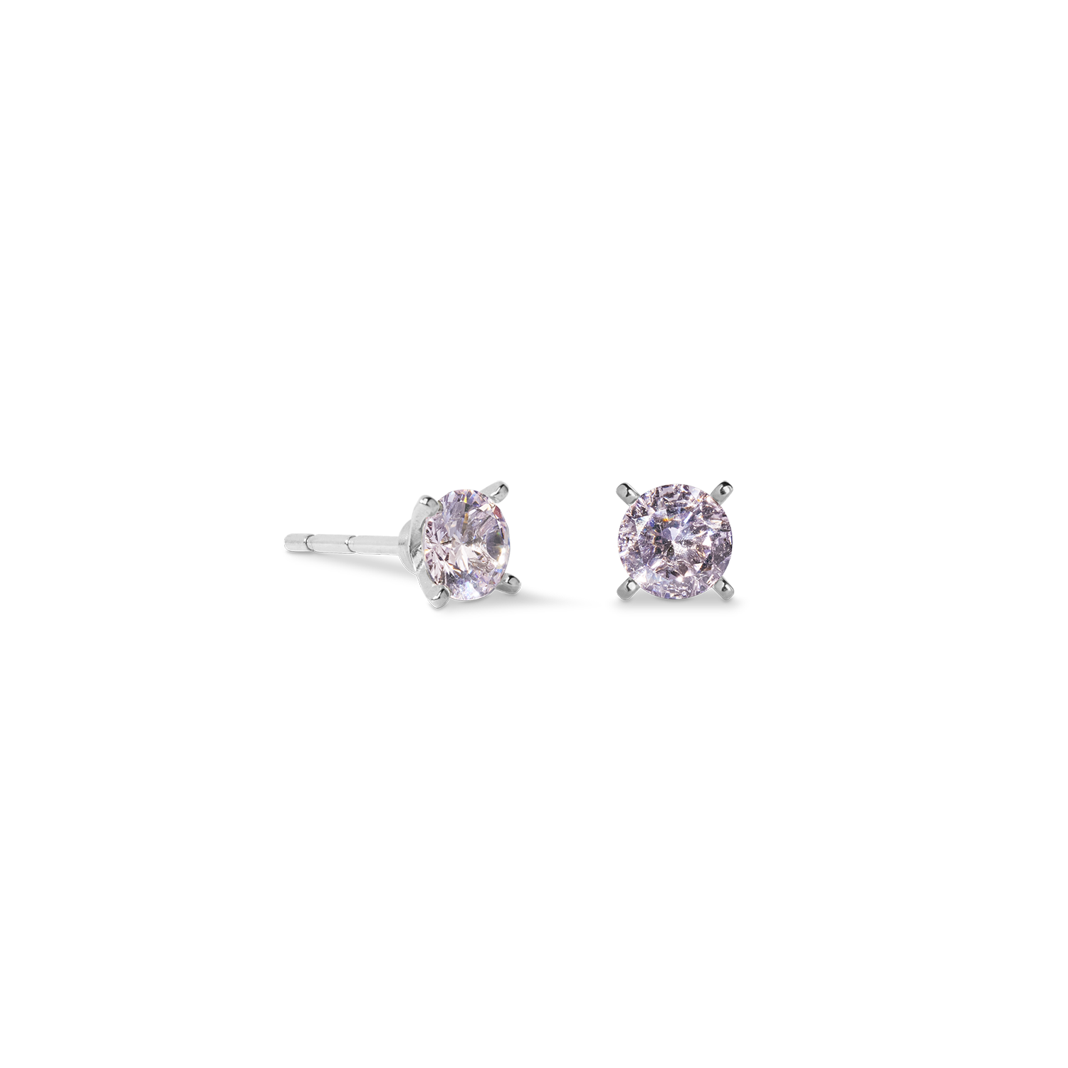Ohrstecker Glam Dot 5 mm silber-rosa von COEUR DE LION