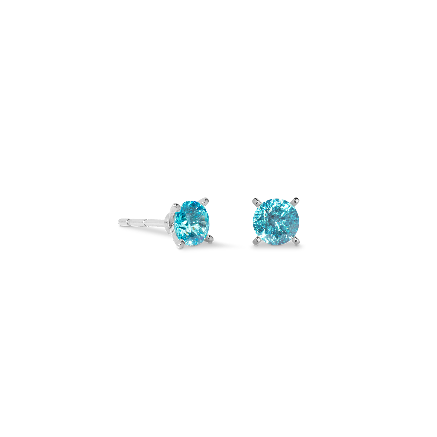 Ohrstecker Glam Dot 5 mm silber-aqua von COEUR DE LION
