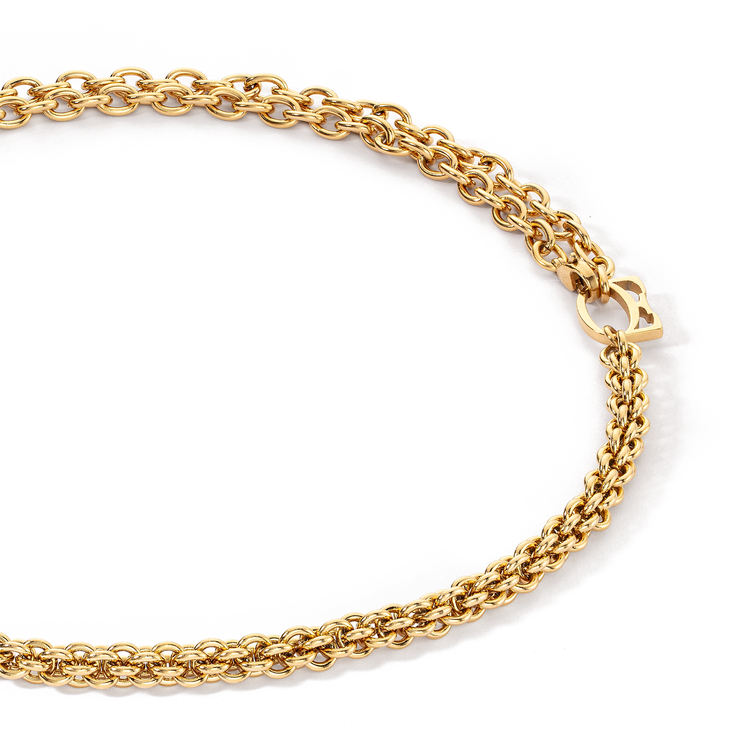 Halskette Mesh Chain gold von COEUR DE LION – Detailaufnahme