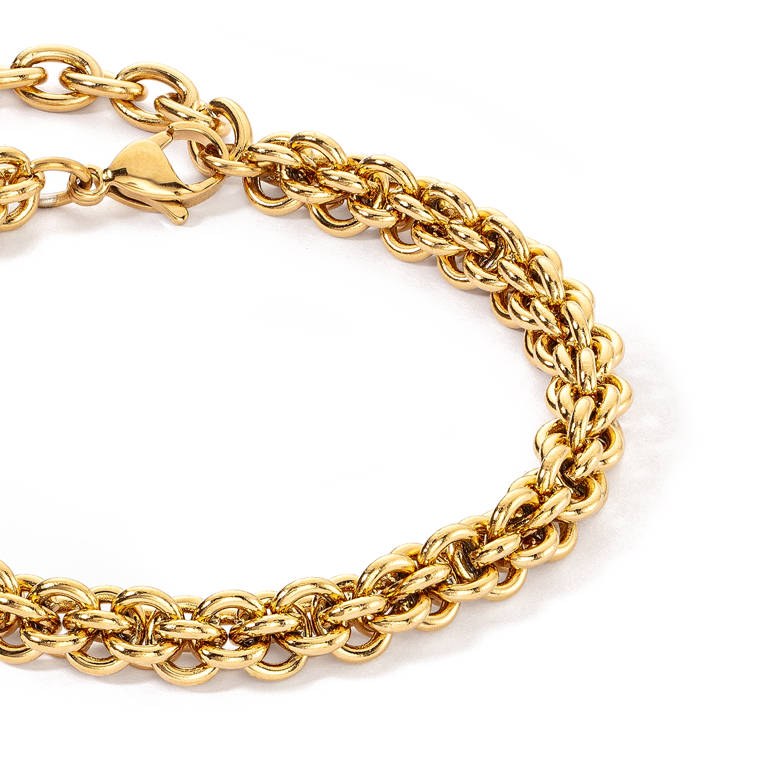 Armband Mesh Chain gold von COEUR DE LION – Detailaufnahme