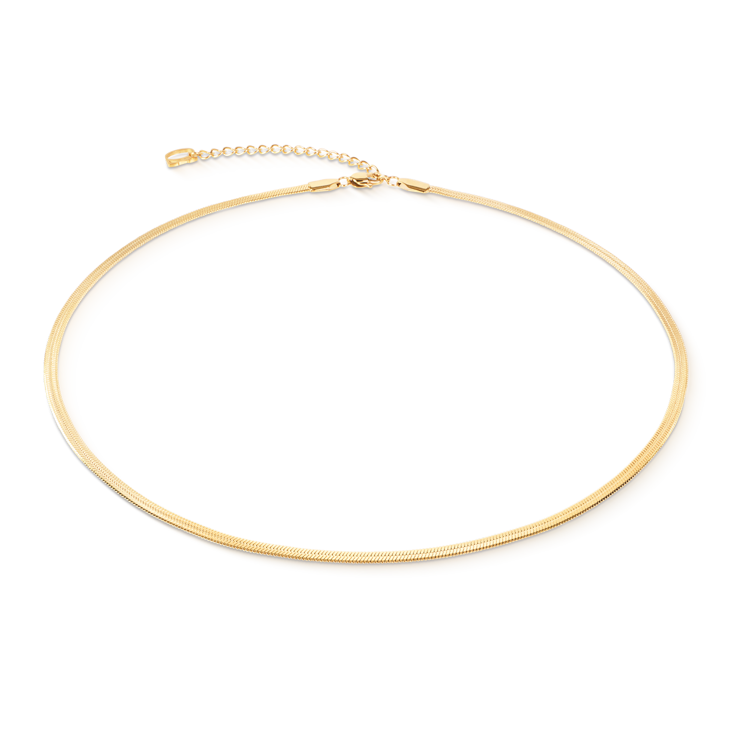 Flache Schlangenkette Gold