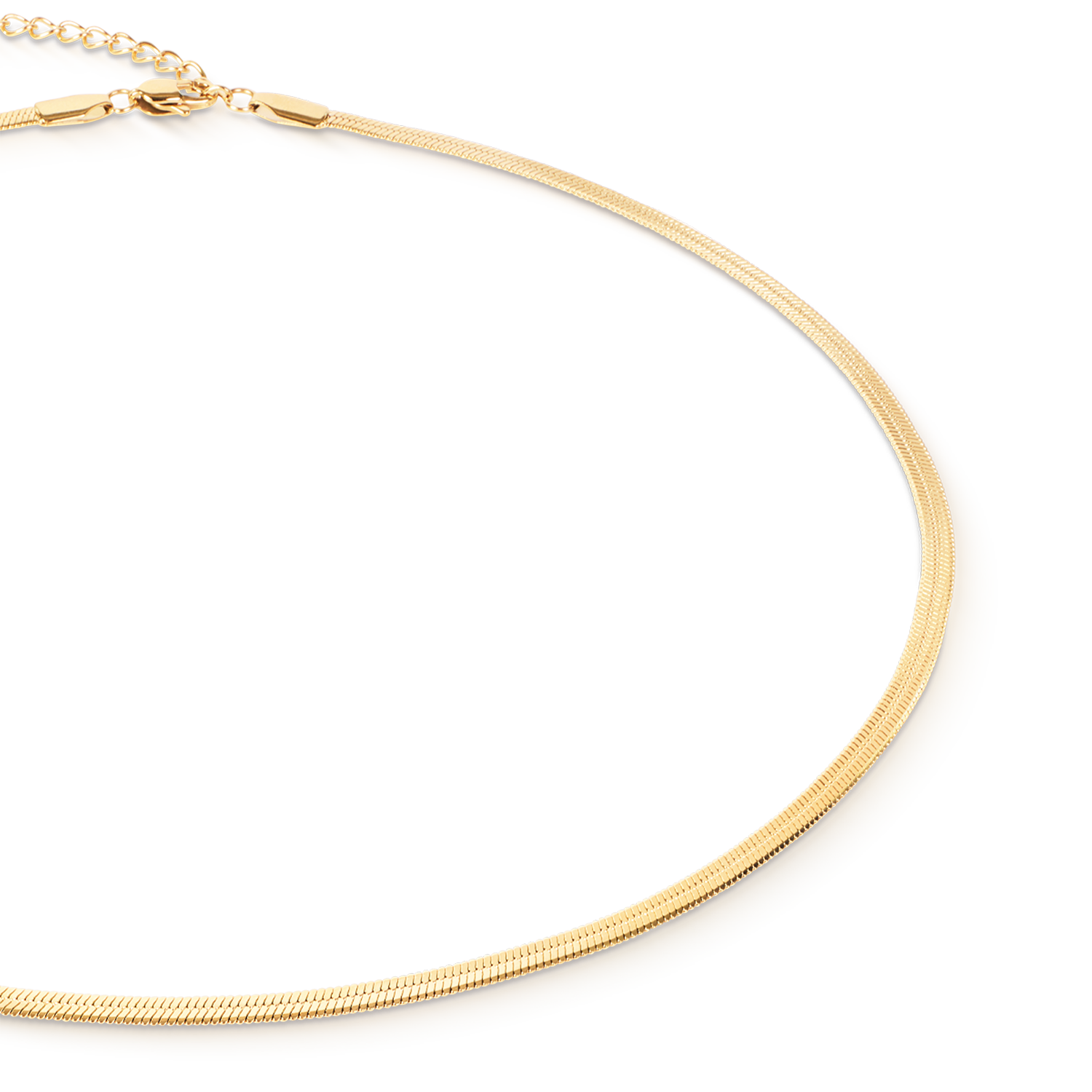 Flache Schlangenkette Gold