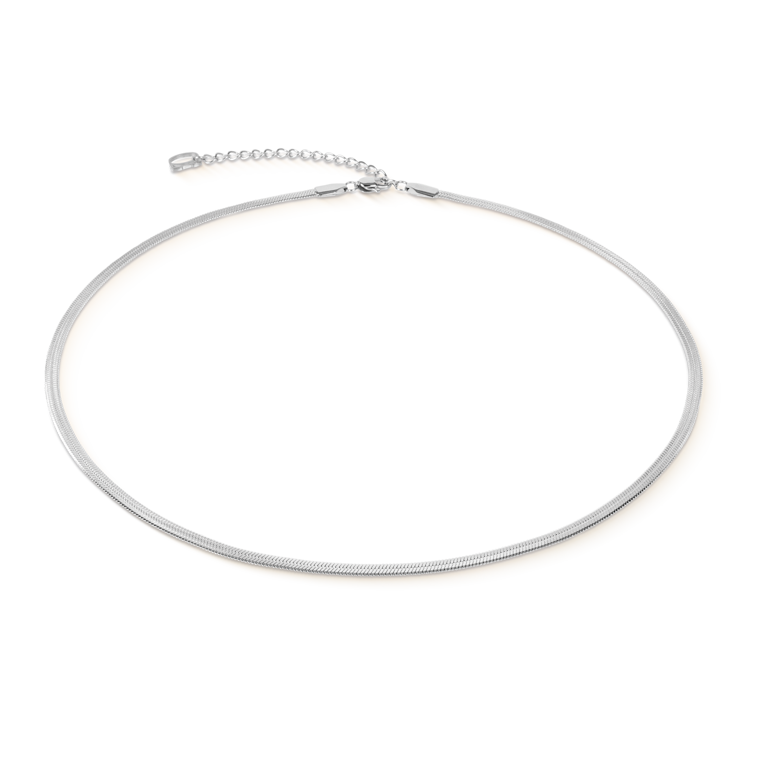 Flache Schlangenkette Silber