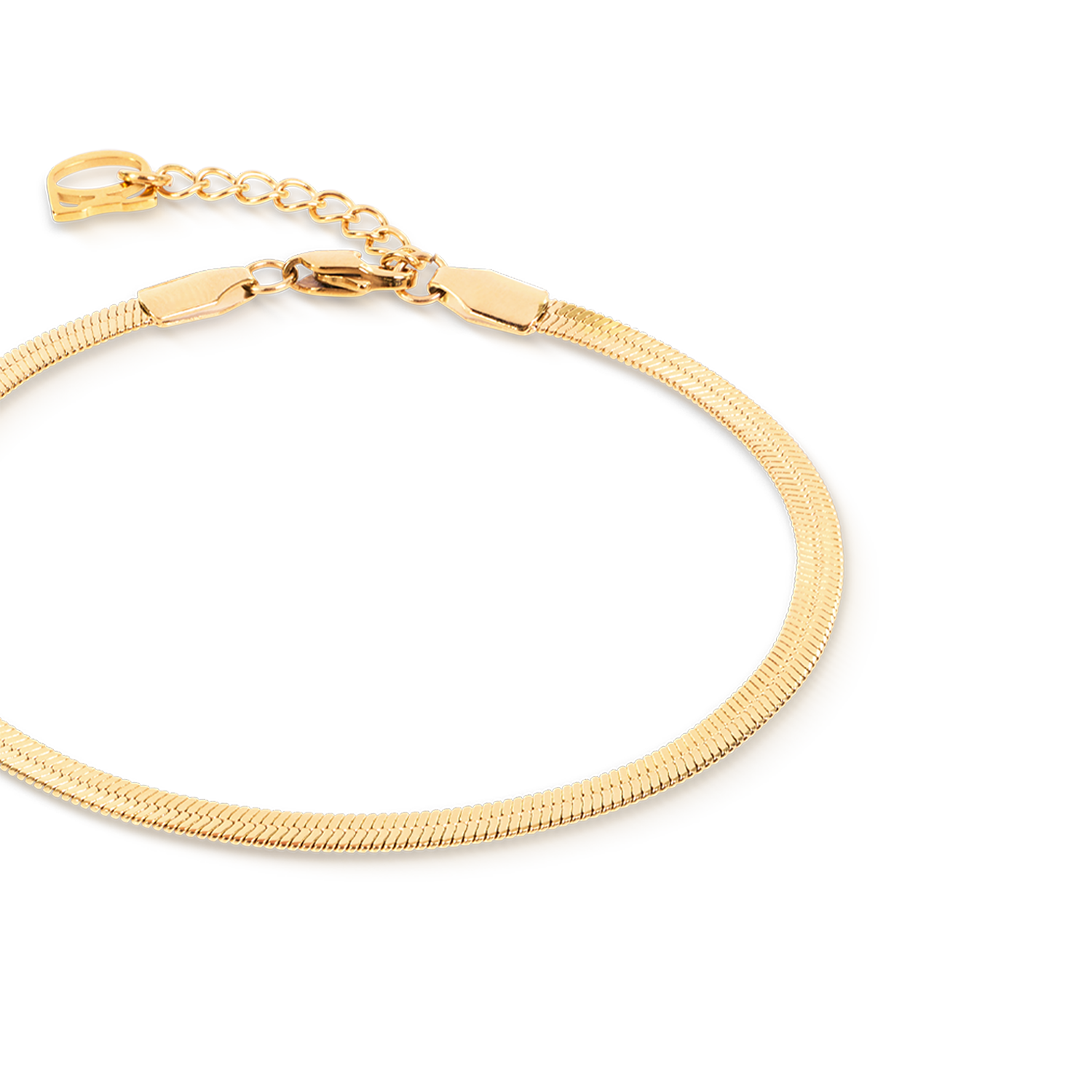 Flaches Schlangenarmband Gold