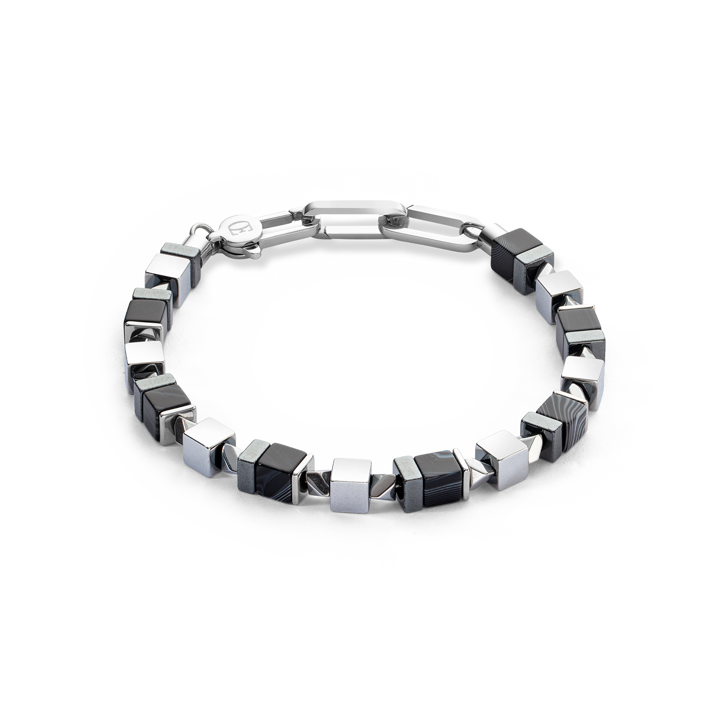 Armband Precious Cubes schwarz-silber von COEUR DE LION