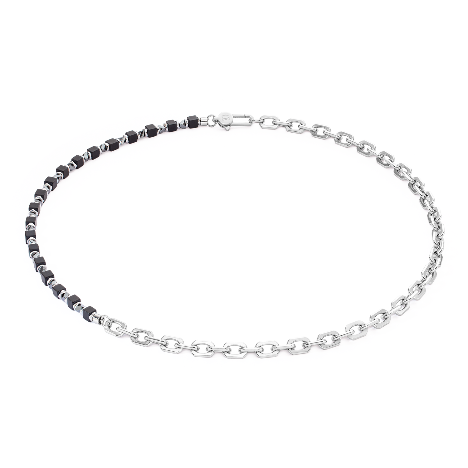 Halskette Cubes Fusion link chain schwarz von COEUR DE LION