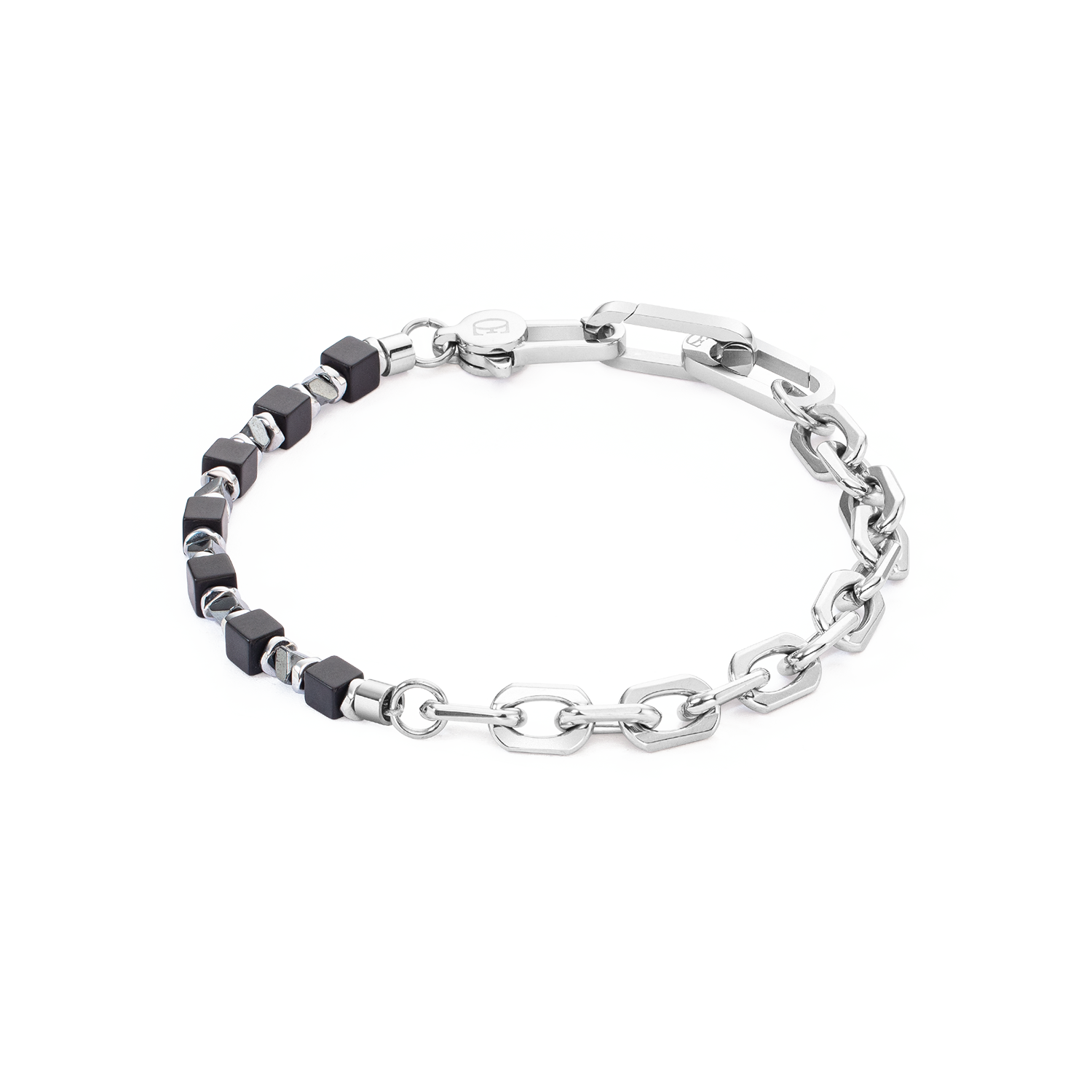 Armband Cubes Fusion link chain schwarz von COEUR DE LION