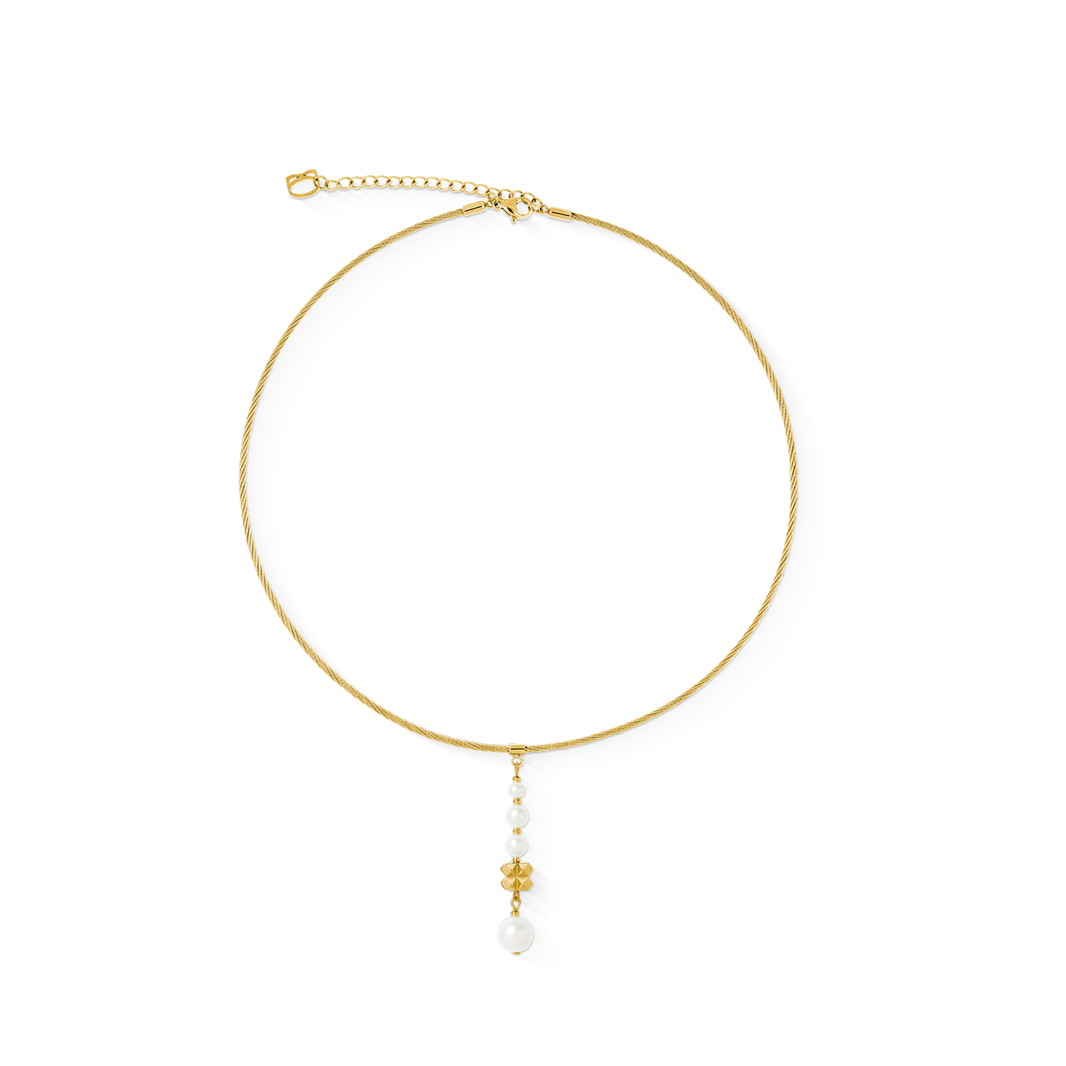 Halskette Pearl & Spikes Drop gold von COEUR DE LION