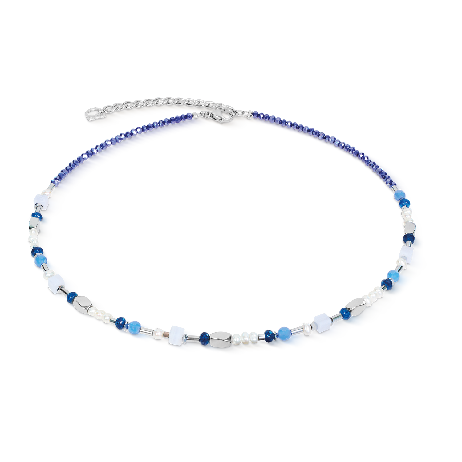 Halskette Mosaic Sky silber