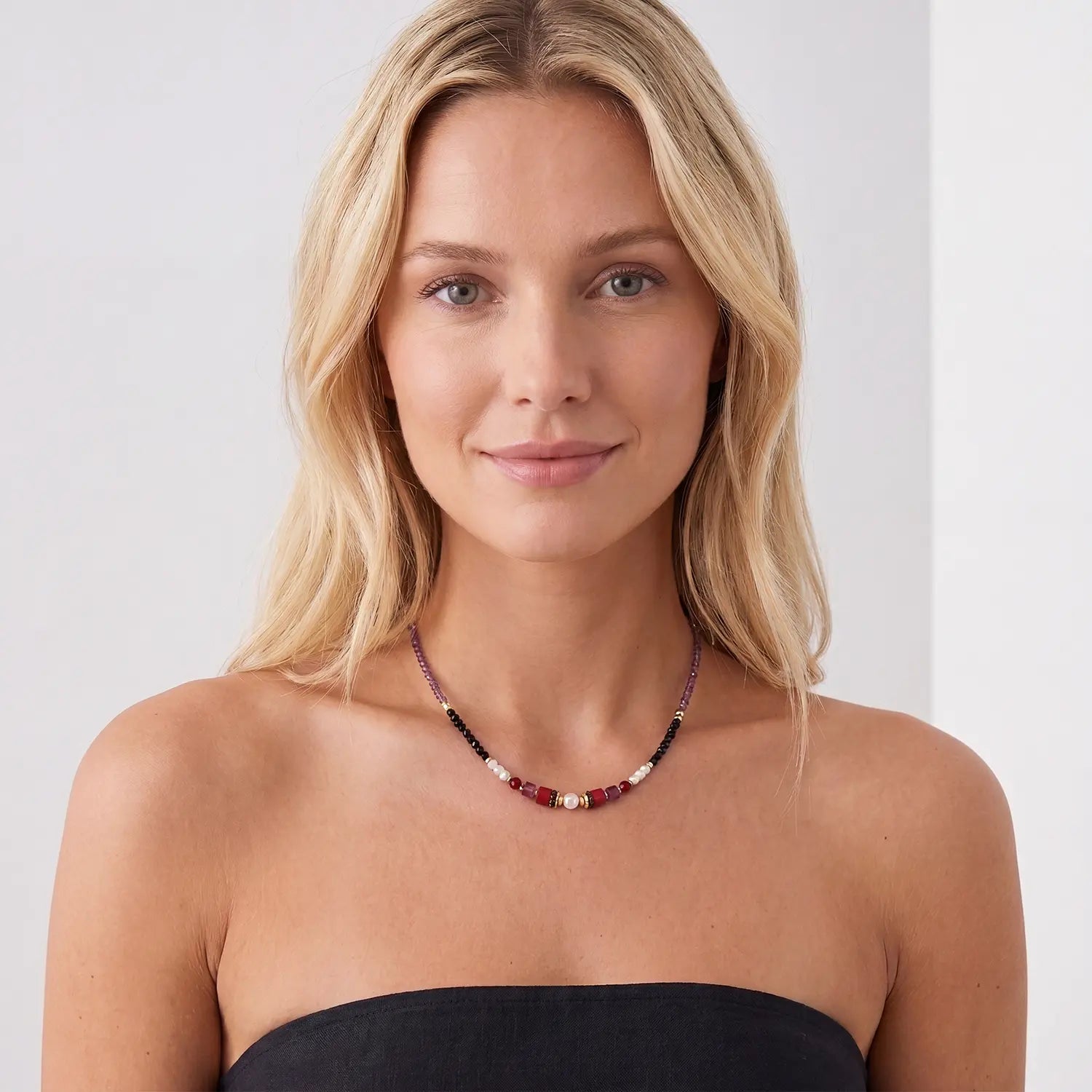 COEUR DE LION Halskette Atelier Ember Gold – am Model