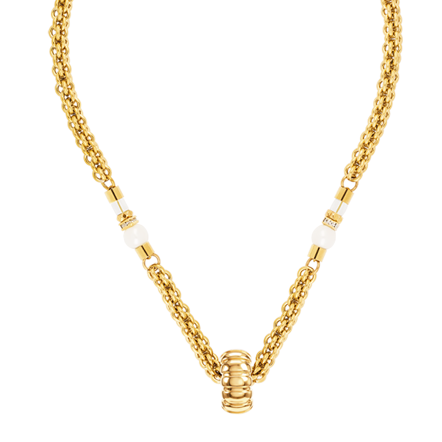 Structure Halskette Gold
