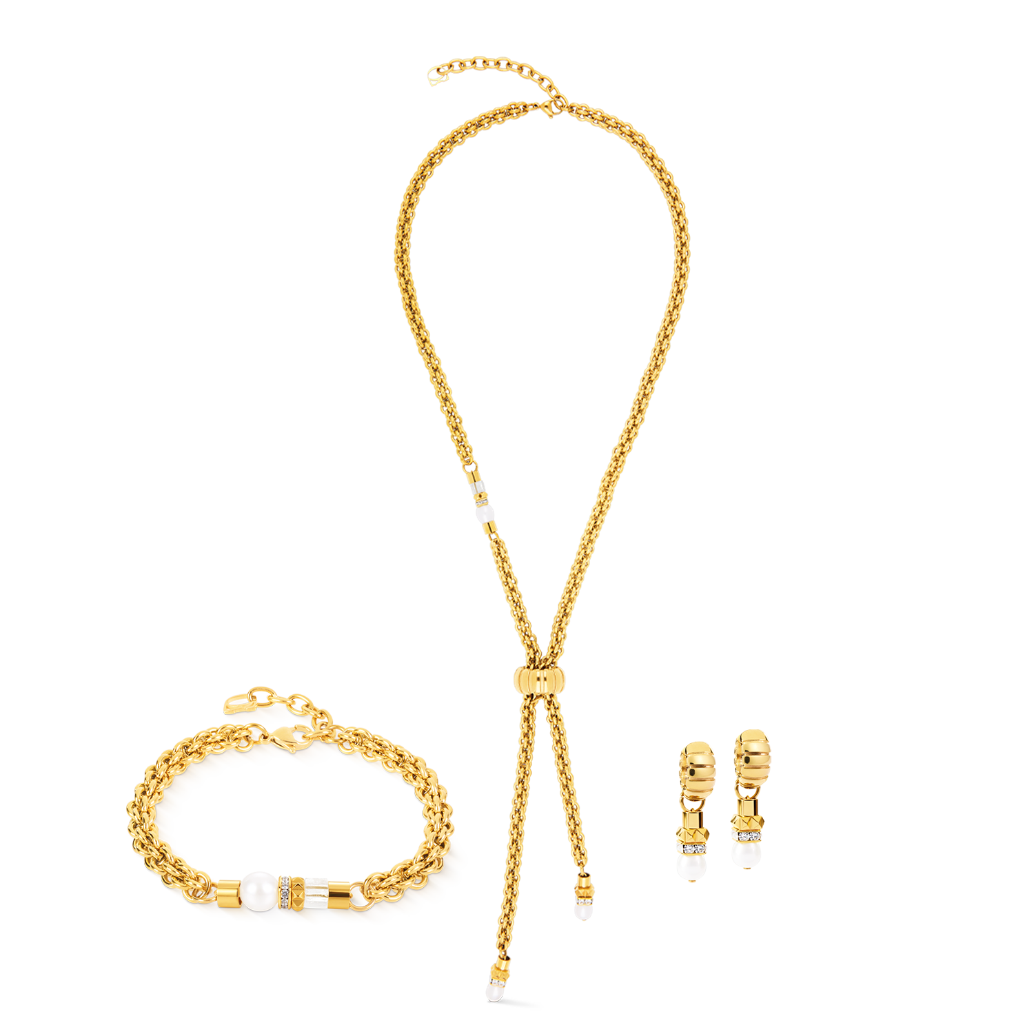 Structure Y-Halskette Gold
