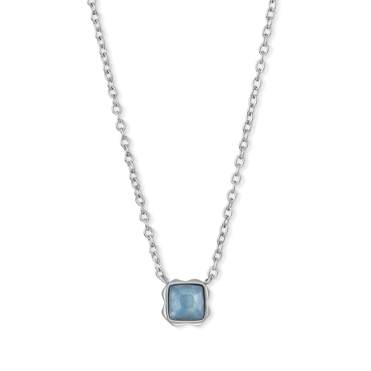 Birthstone März Halskette Blauer Aventurin Silber von COEUR DE LION – Detailaufnahme