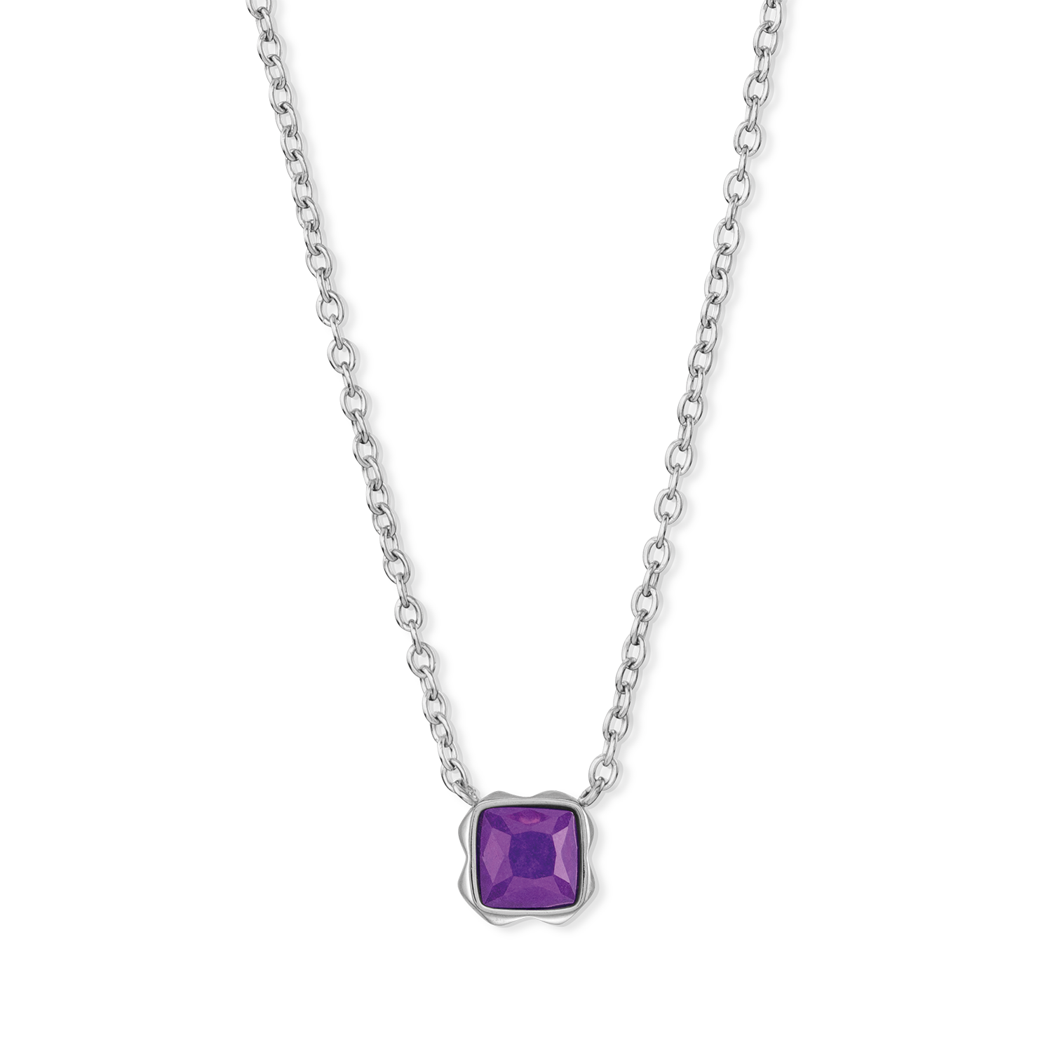 Birthstone Februar Halskette Sugilith Silber von COEUR DE LION – Detailaufnahme