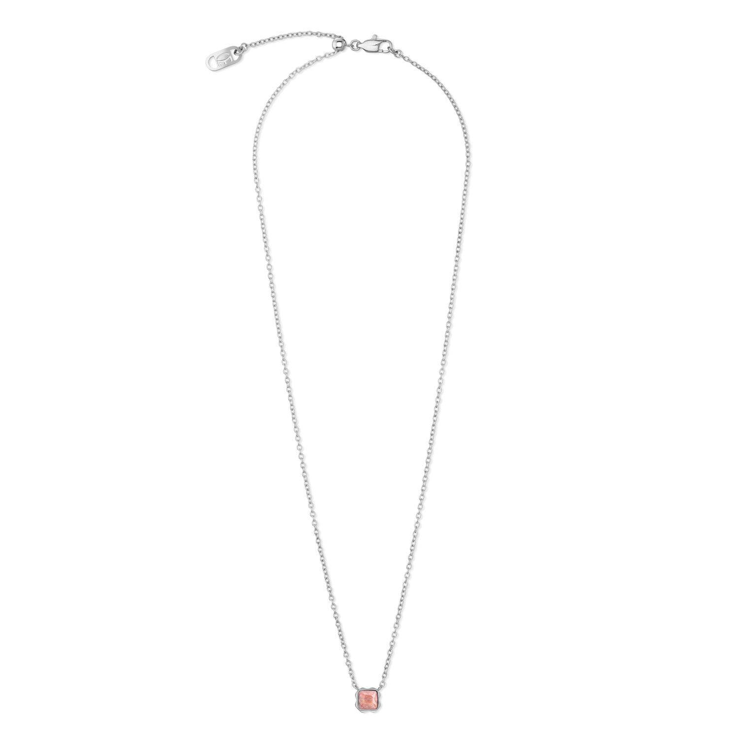 Birthstone Juli Halskette Rhodochrosit Silber von COEUR DE LION