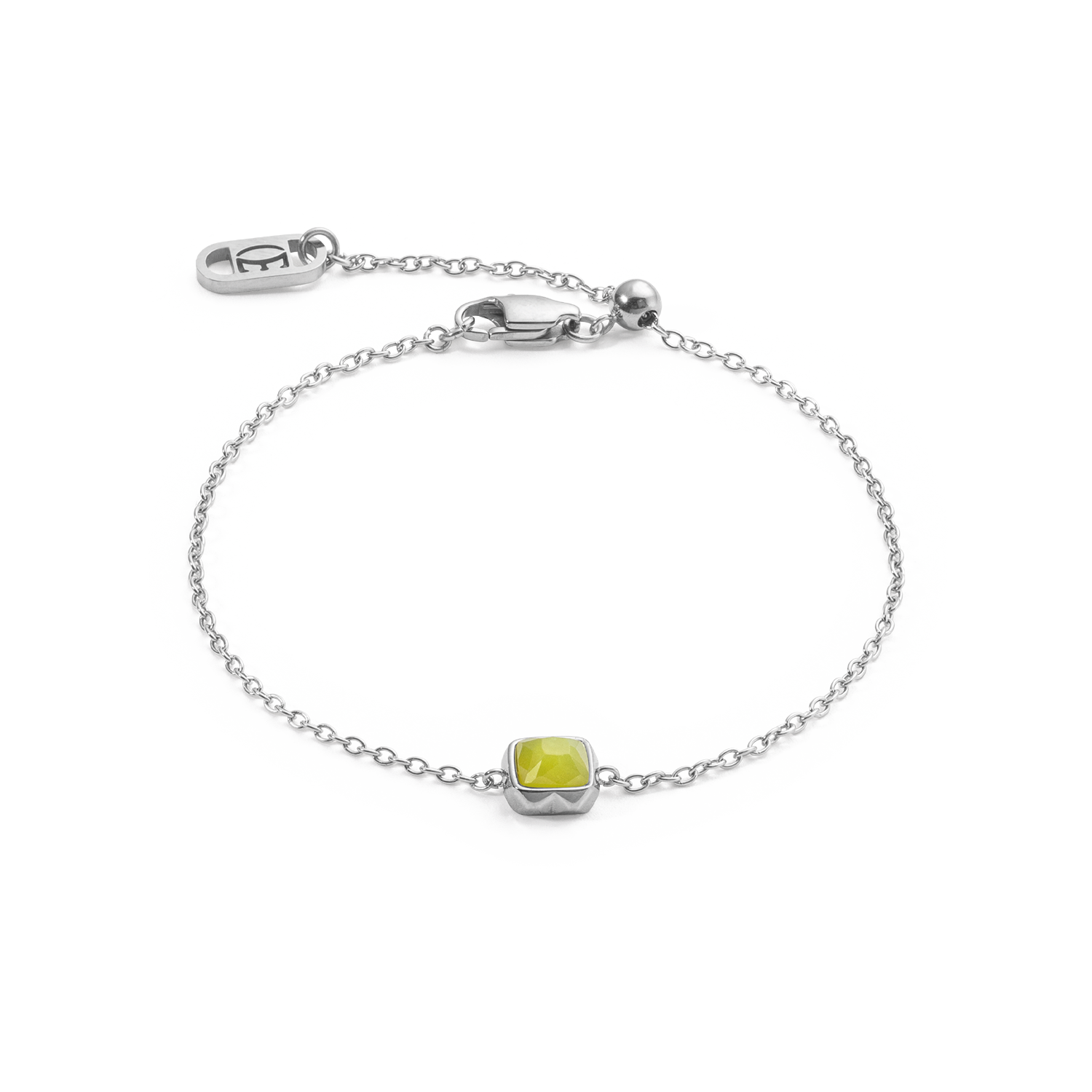 Birthstone August Armband Grüner Jade Silber von COEUR DE LION