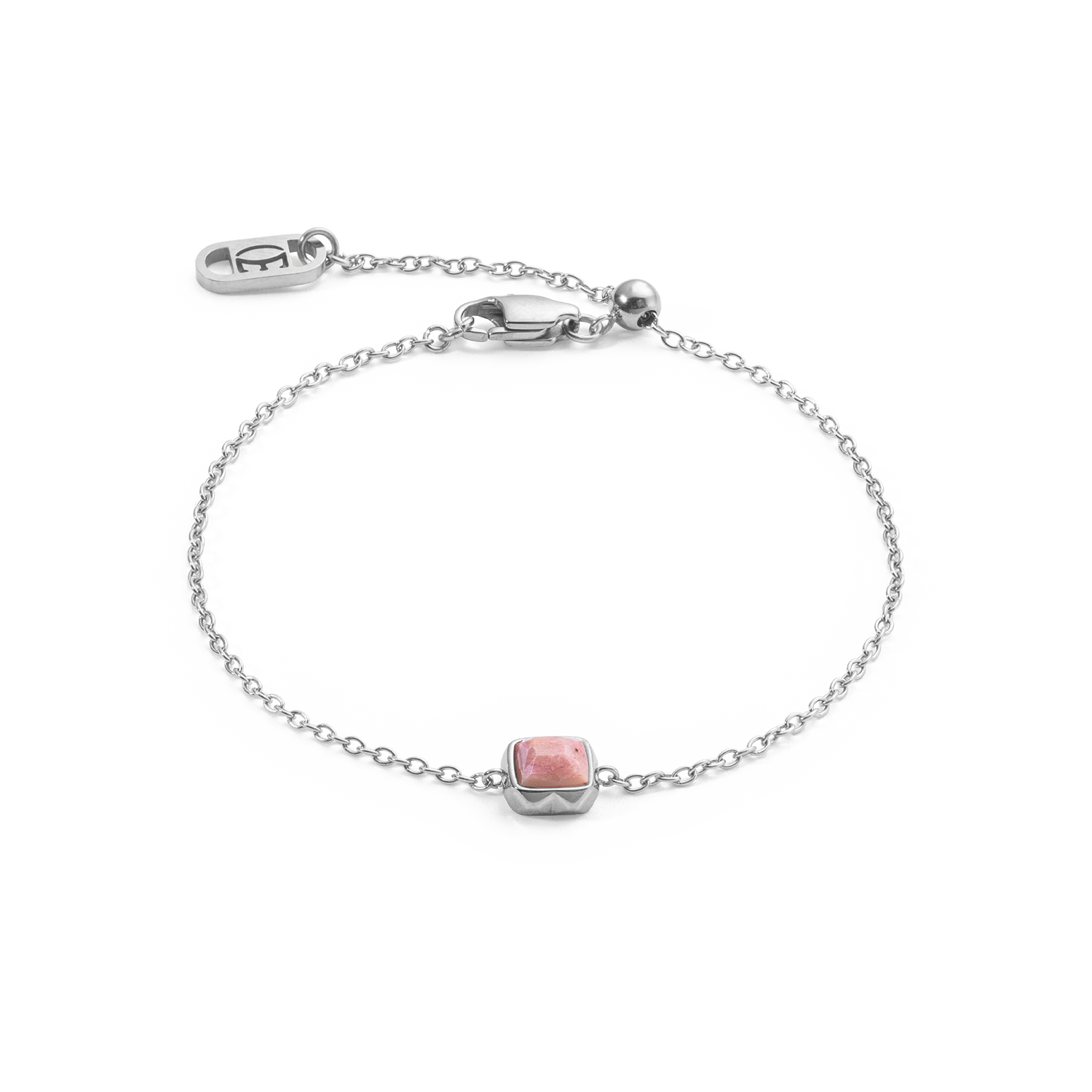 Birthstone Juli Armband Rhodochrosit Silber von COEUR DE LION