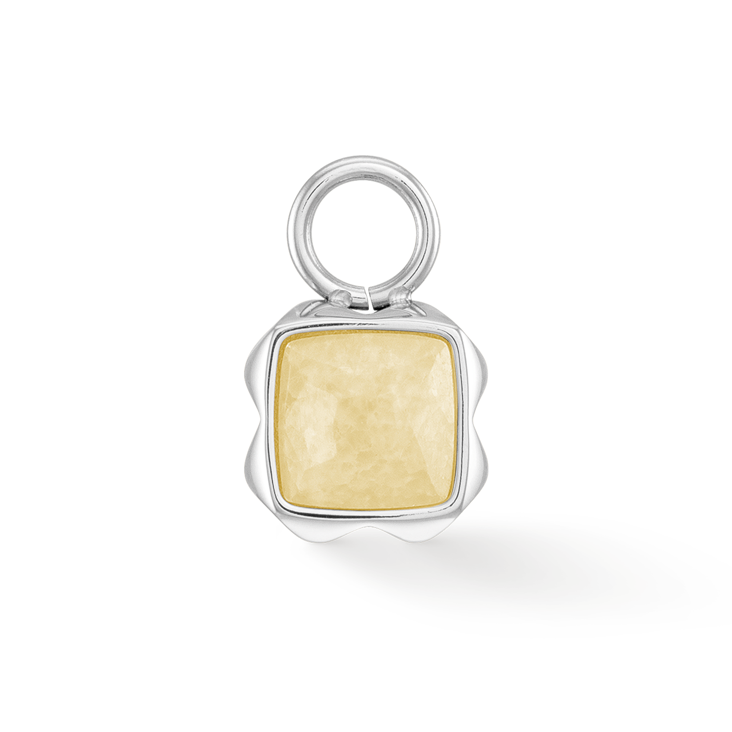 Birthstone November Charm Citrin Silber von COEUR DE LION – Detailaufnahme