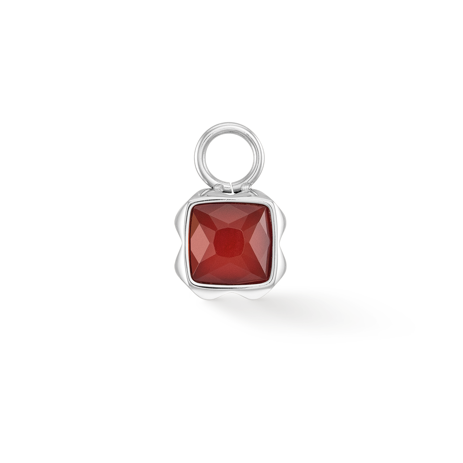 Birthstone Januar Charm Roter Achat Silber von COEUR DE LION