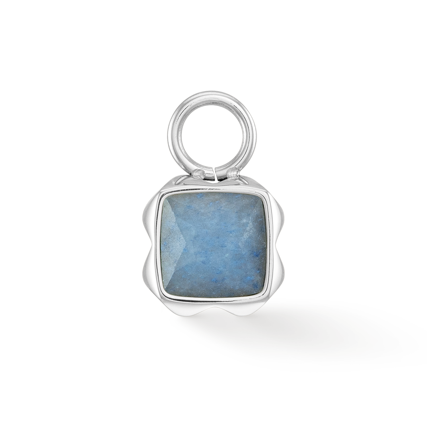 Birthstone März Charm Blauer Aventurin Silber von COEUR DE LION – Detailaufnahme