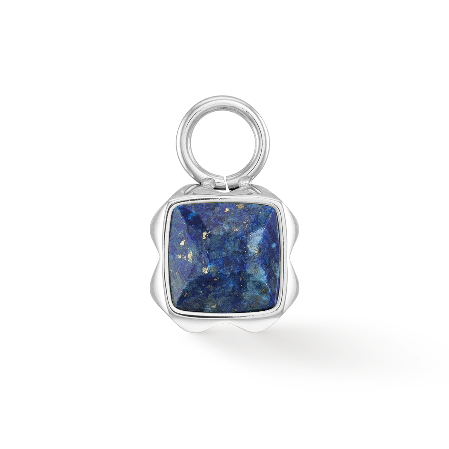 Birthstone September Charm Lapislazuli Silber von COEUR DE LION – Detailaufnahme