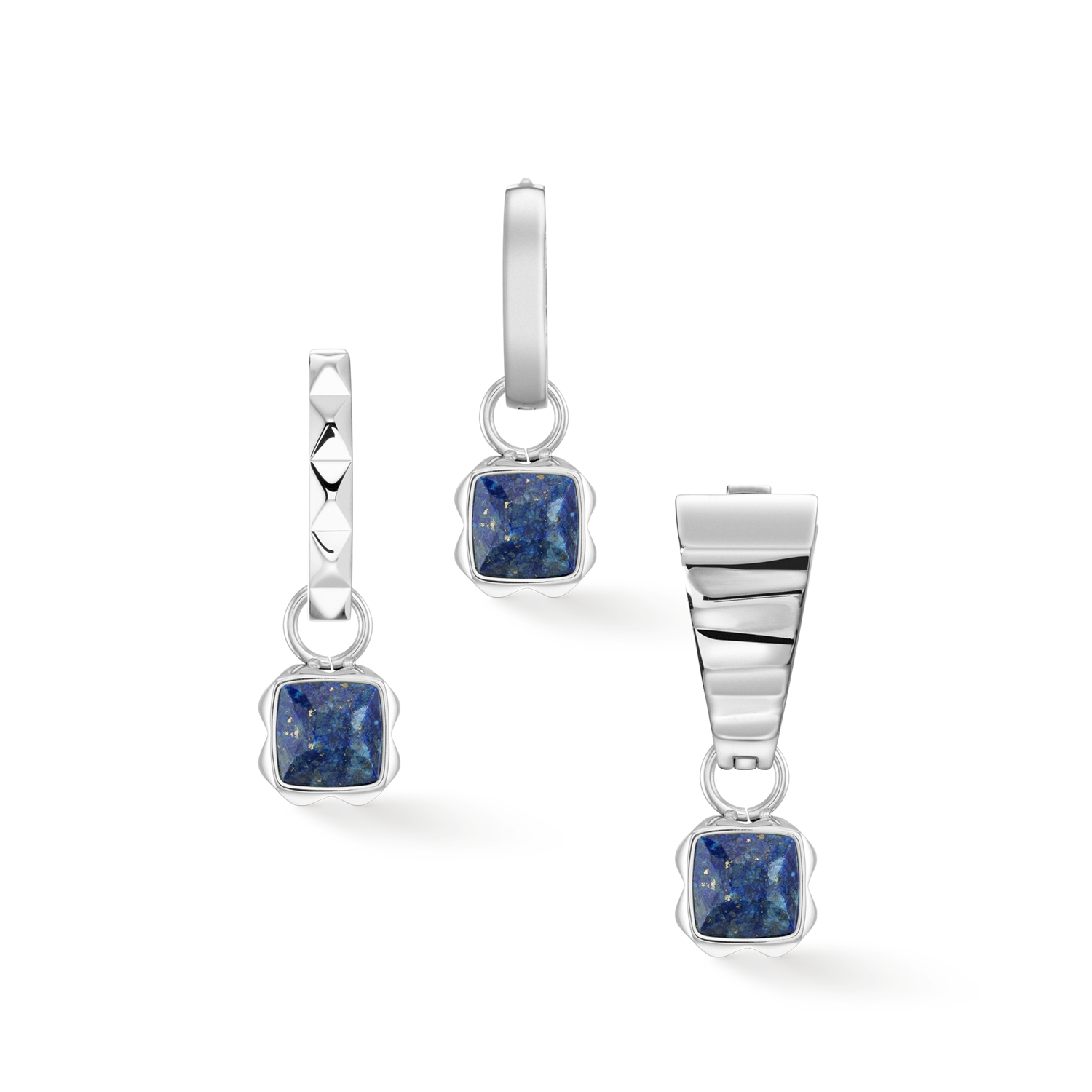 Birthstone September Charm Lapislazuli Silber von COEUR DE LION – Tragevariante