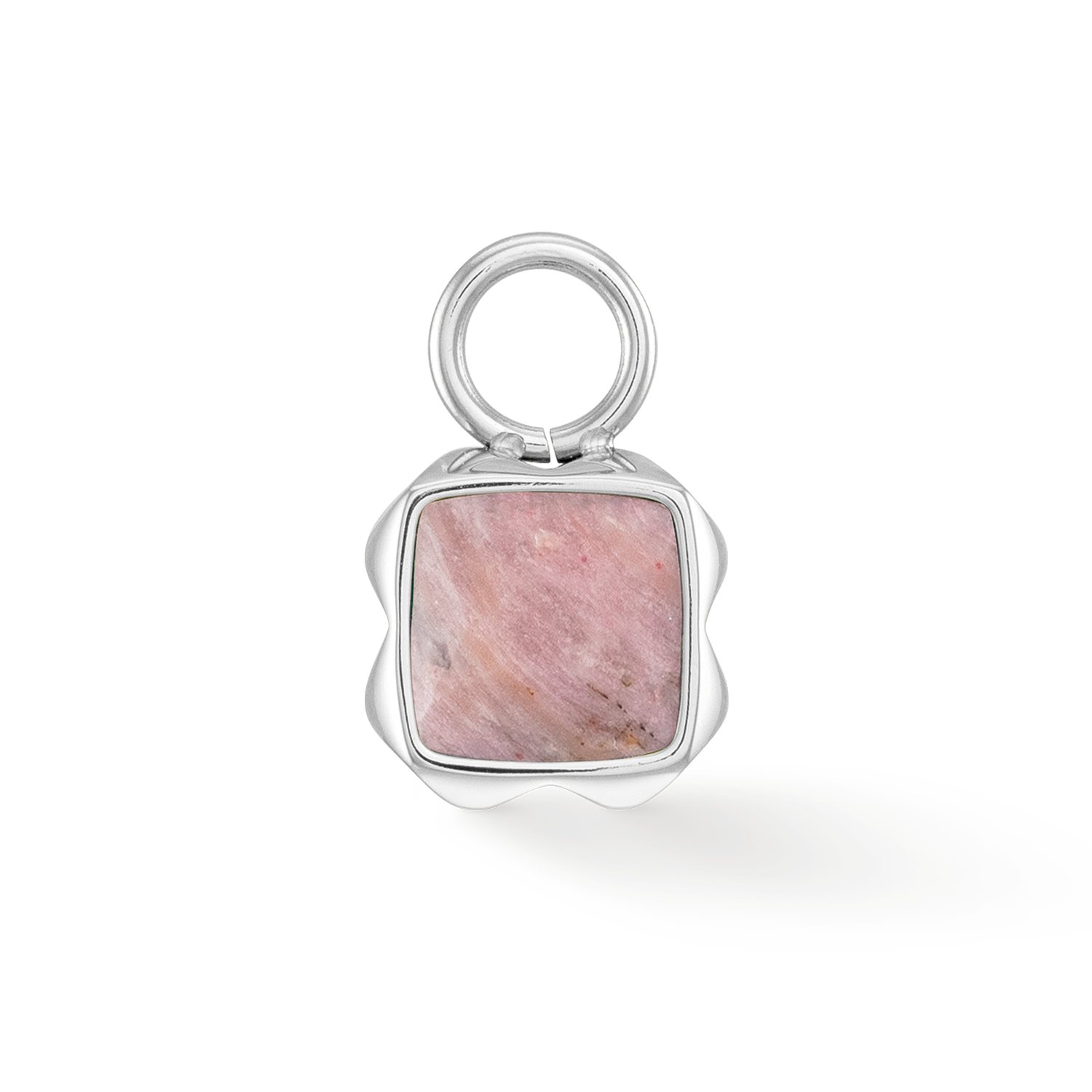 Birthstone Juli Charm Rhodochrosit Silber von COEUR DE LION – Detailaufnahme