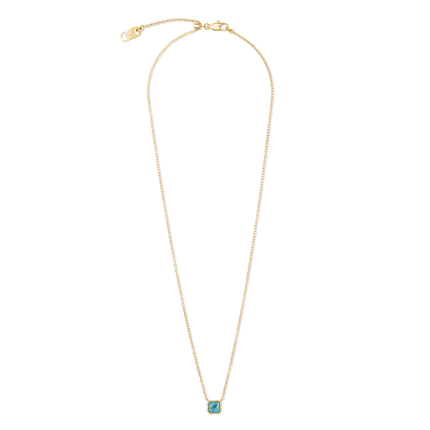 Birthstone Dezember Halskette Türkis Gold von COEUR DE LION
